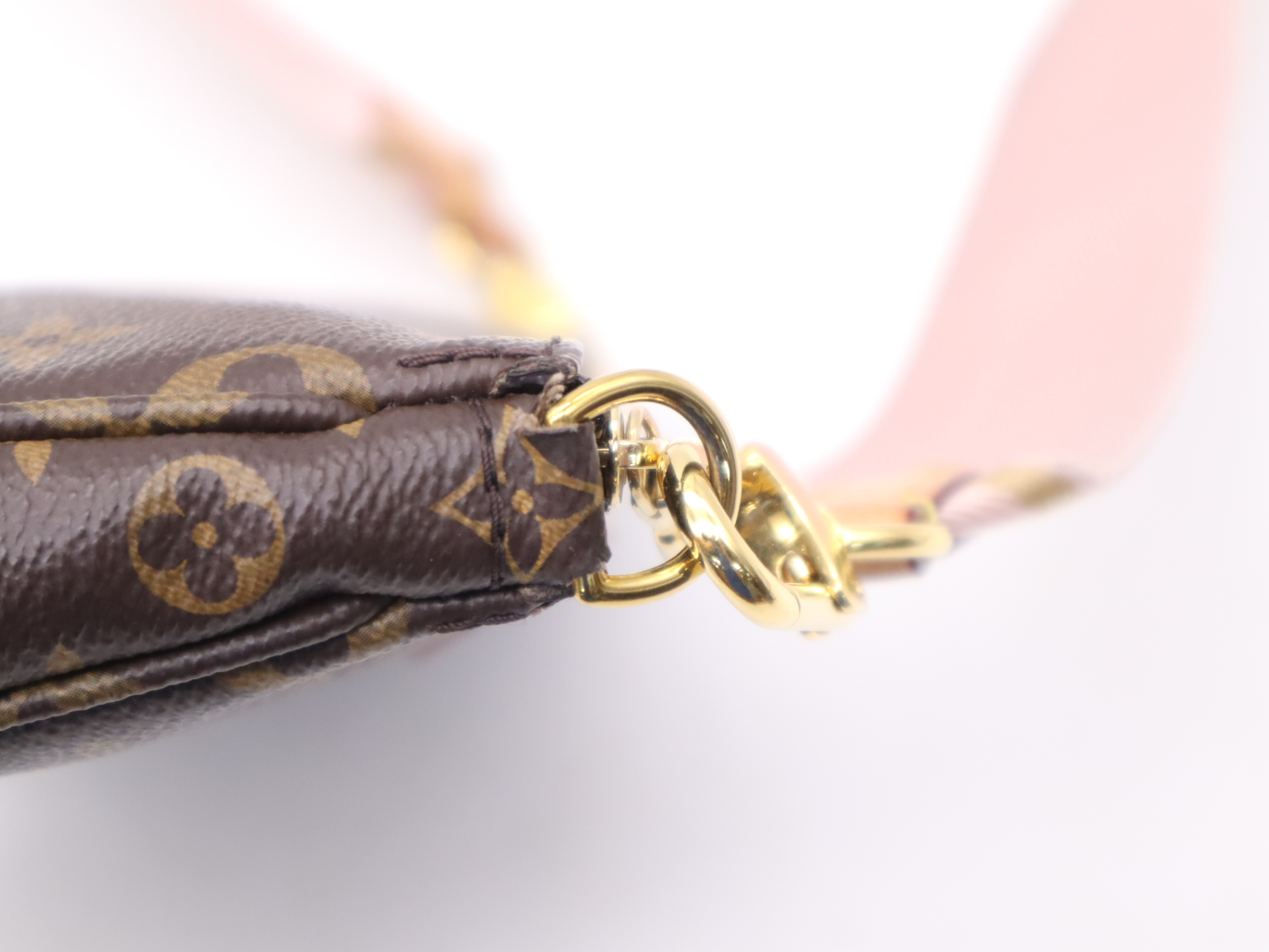 M44840 Monogram Multi Pochette Accessoires Rose Clair Shoulder Bag with Shoulder Strap, Pouch, Dust Bag, and Box — view 6