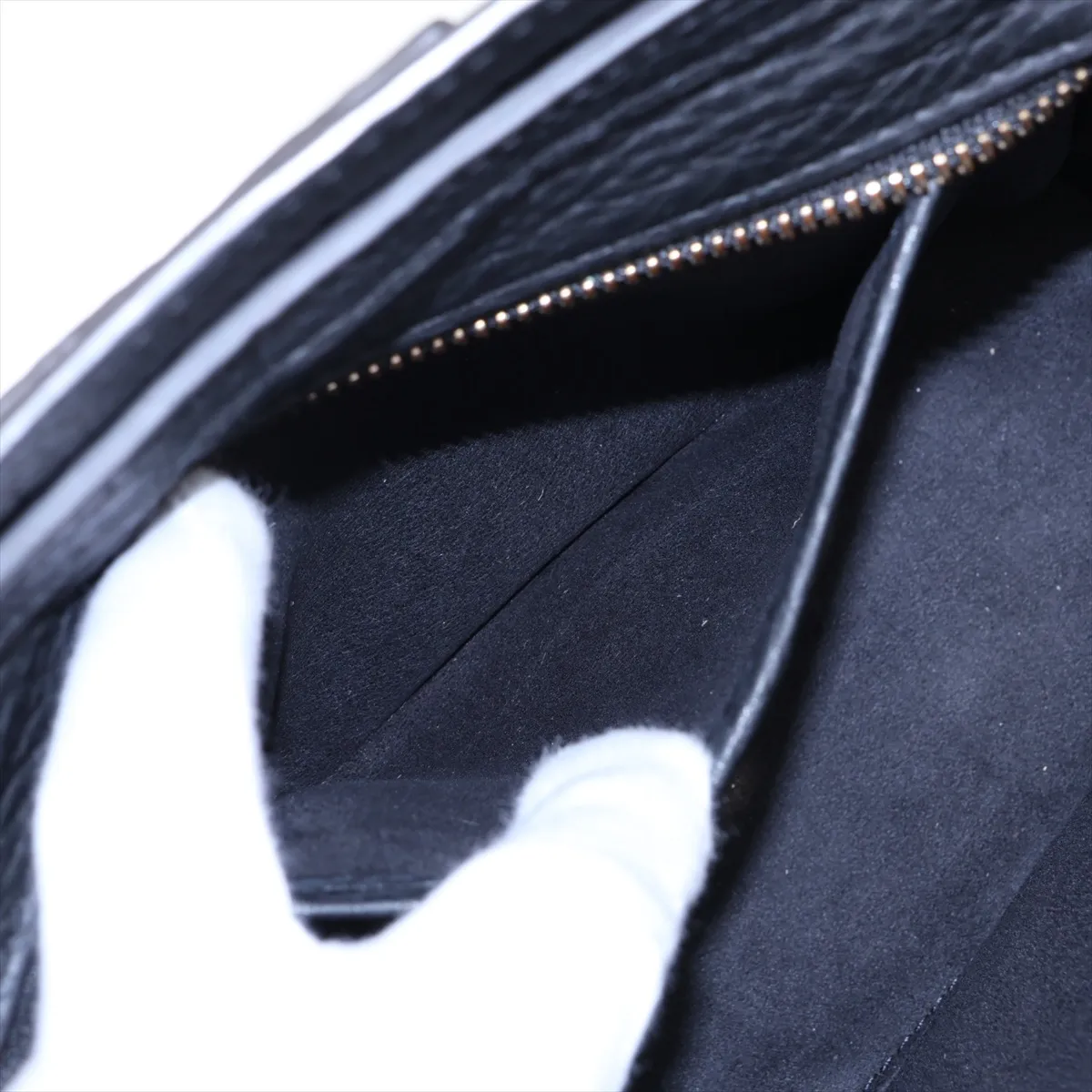 Luggage Nano Shopper Leather 2-Way Handbag, Black — view 9