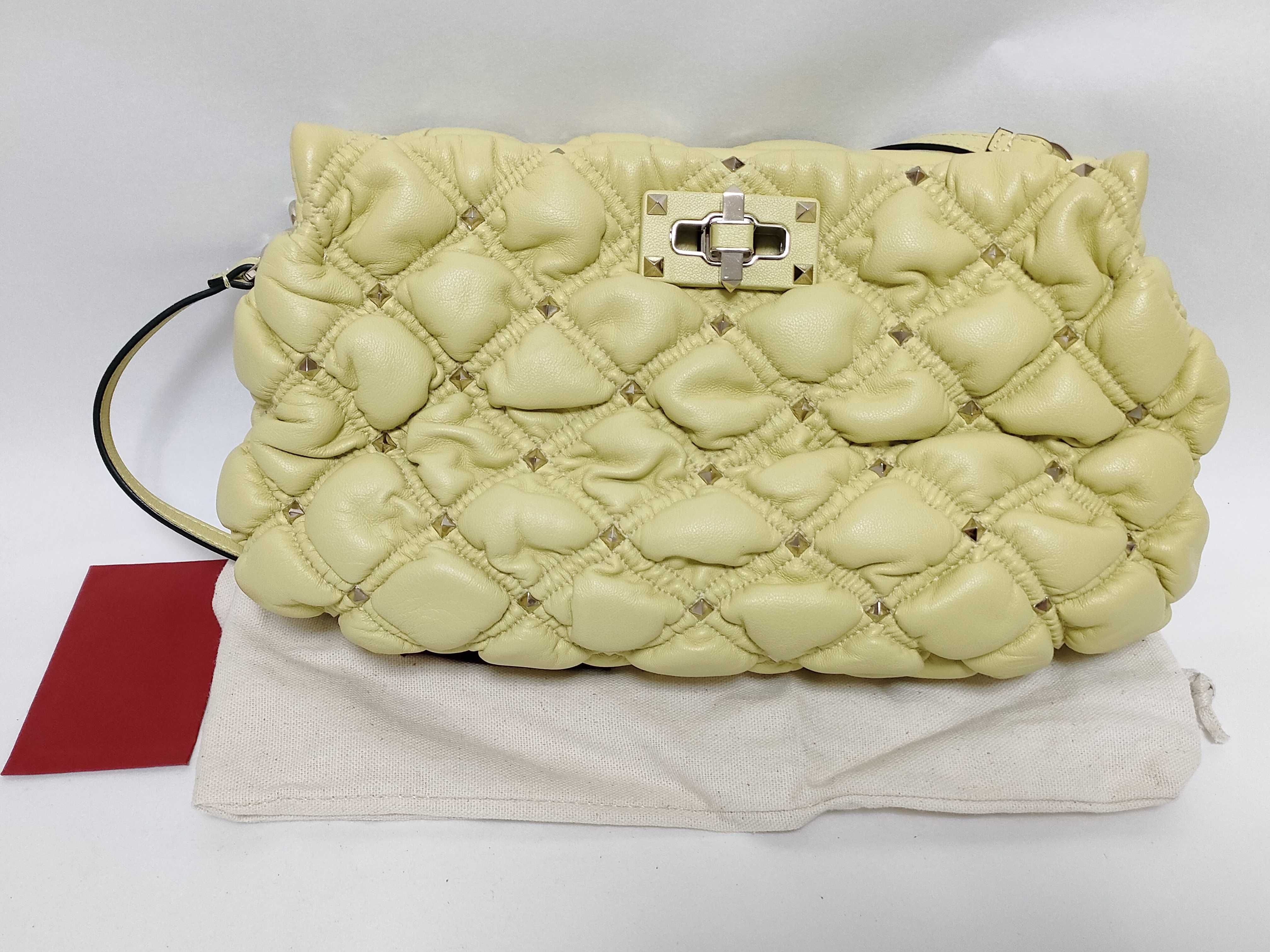 Studded Spike Me Lambskin Shoulder Bag with Dust Bag