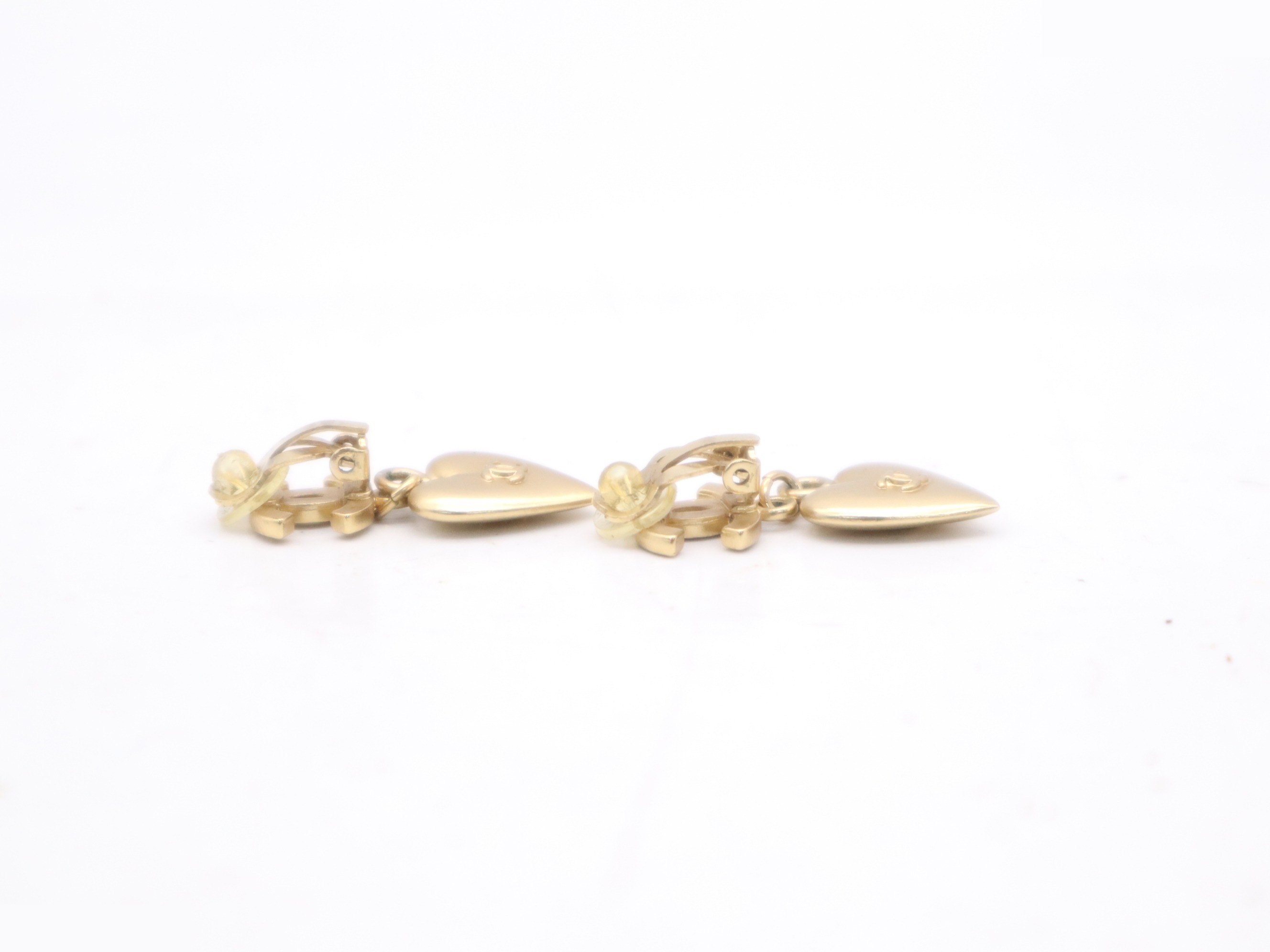 GP Coco Mark Rhinestone Heart Earrings 02P — view 3