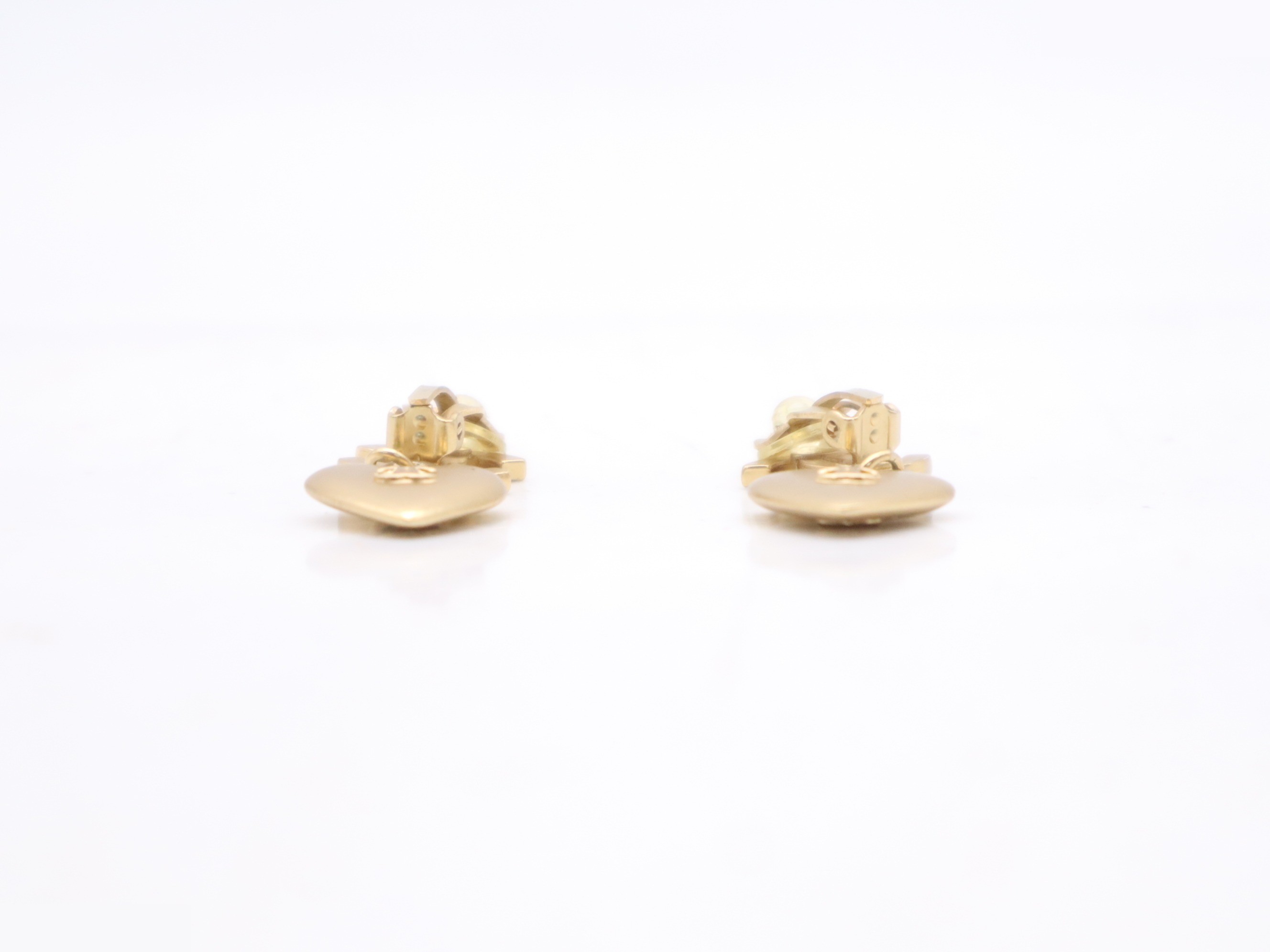GP Coco Mark Rhinestone Heart Earrings 02P — view 4