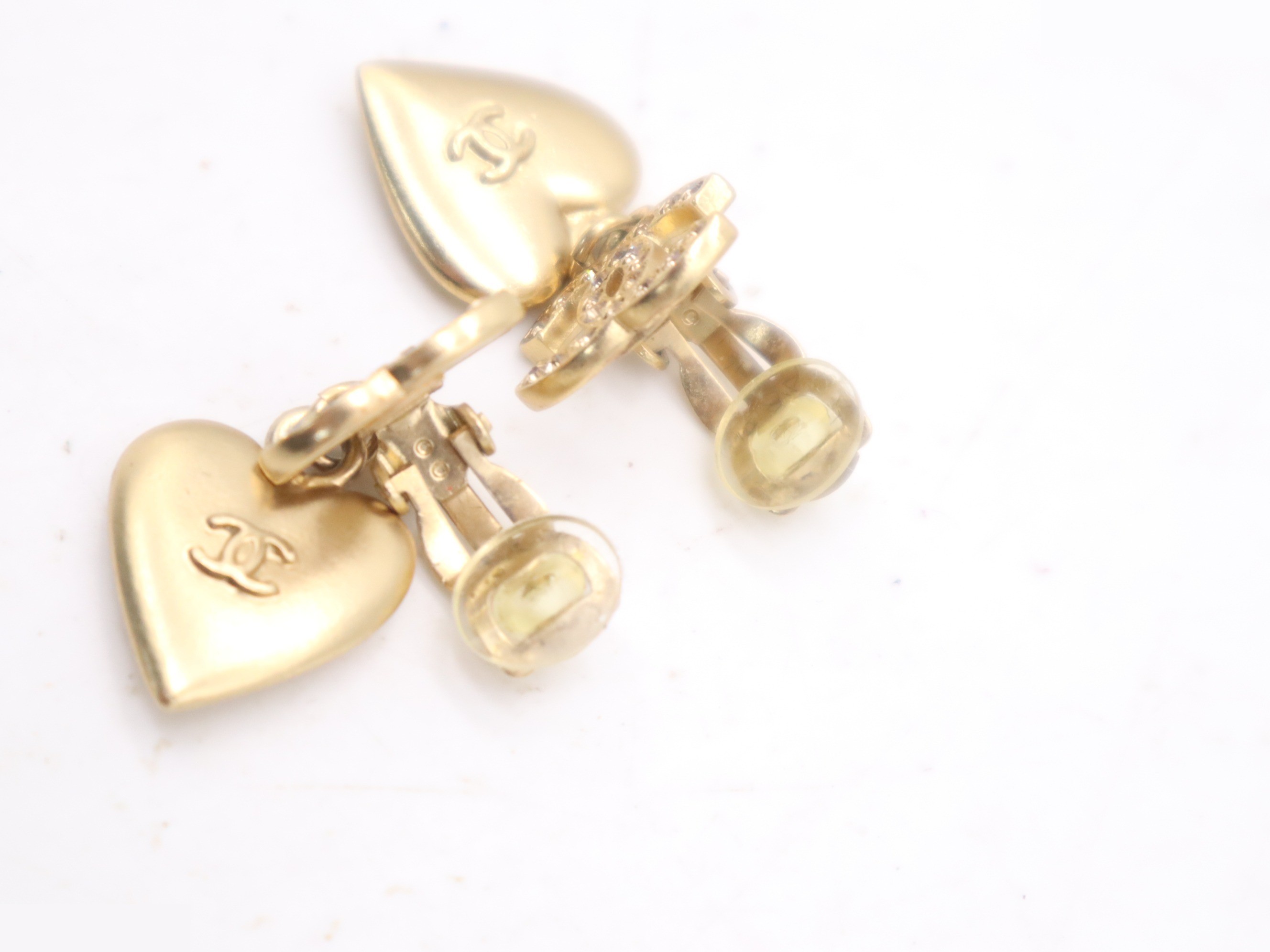 GP Coco Mark Rhinestone Heart Earrings 02P — view 6