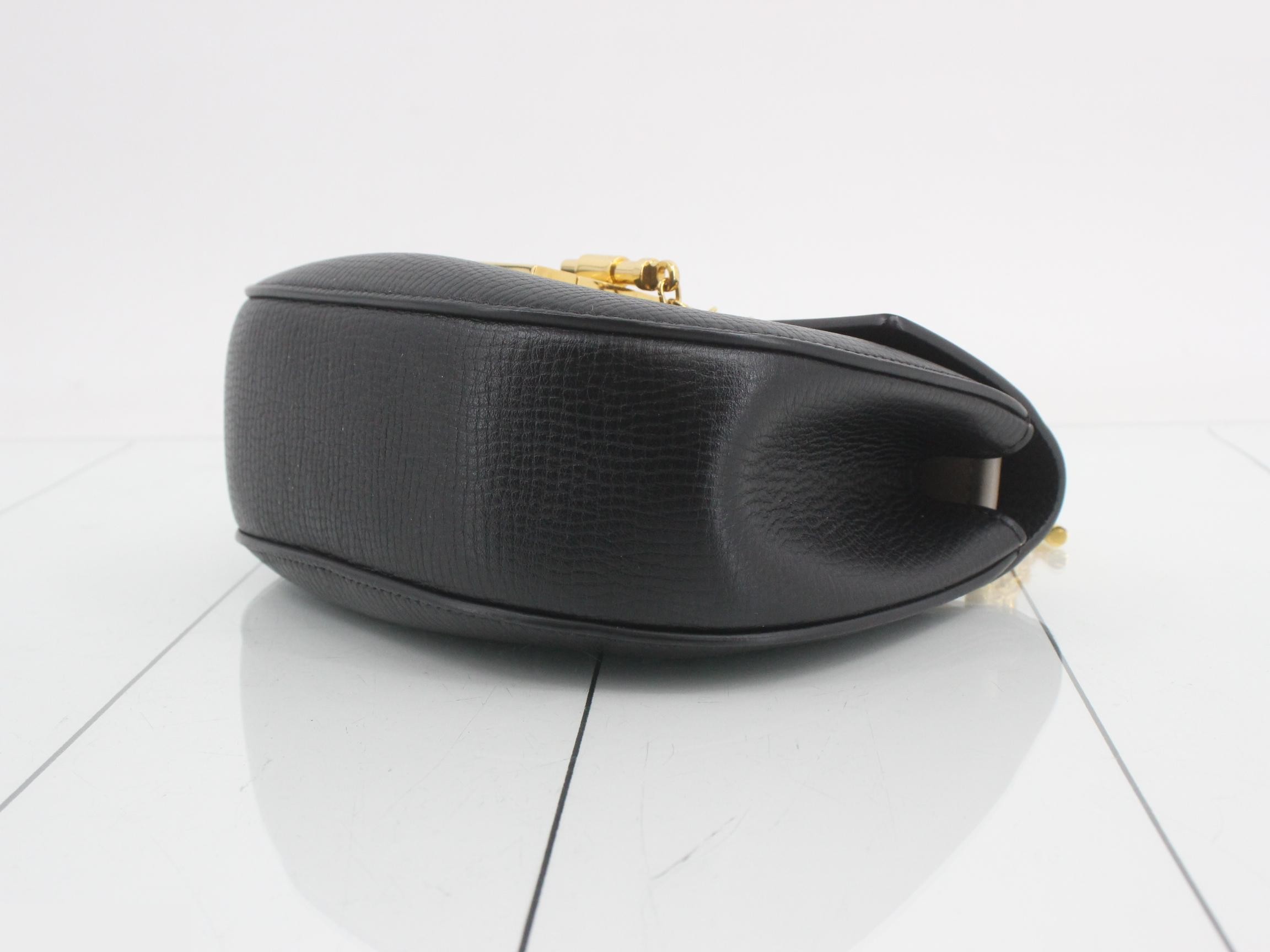 Drew Chain Shoulder Bag, Black x Ivory — view 6