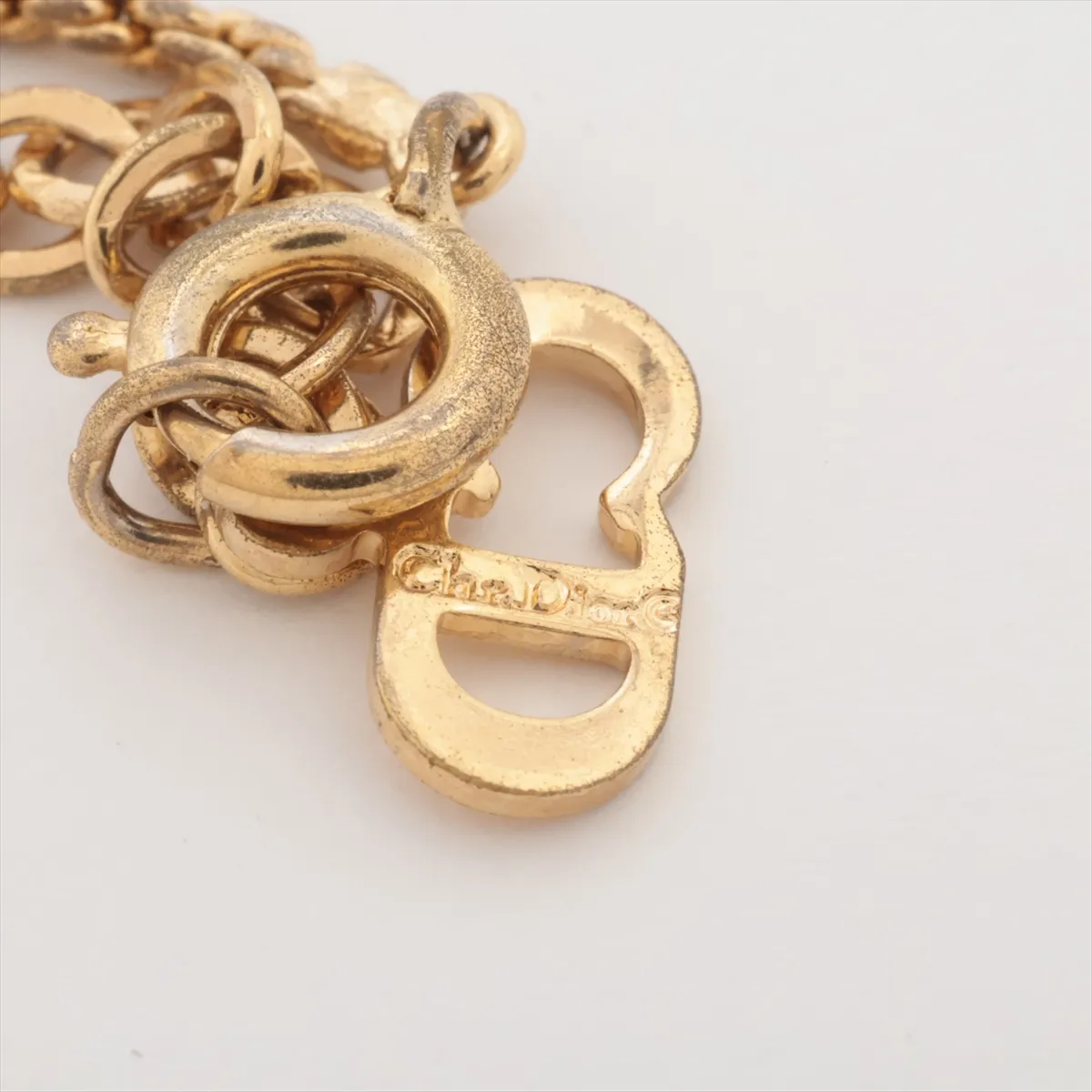 CD Logo Necklace GP Gold — view 4