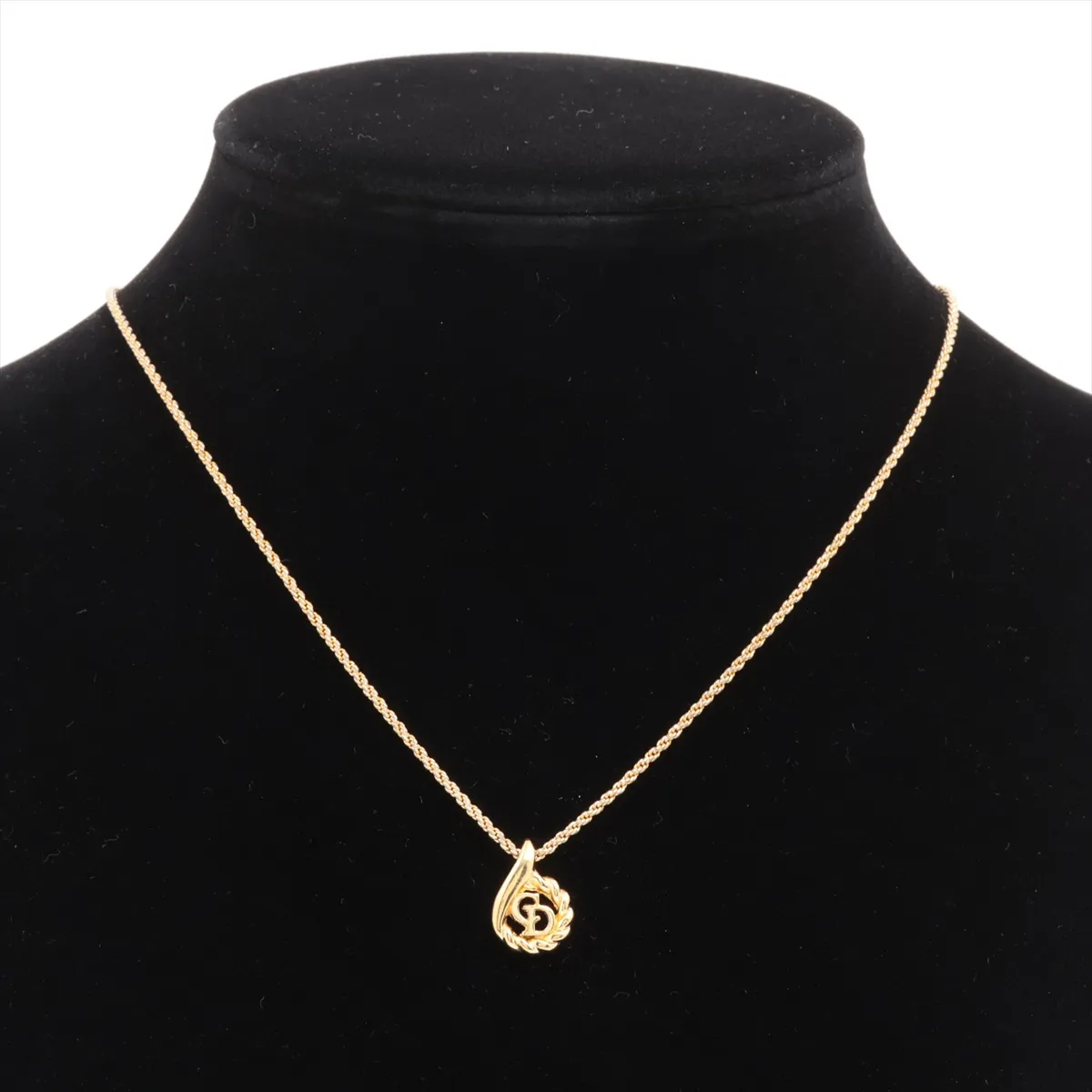 CD Logo Necklace GP Gold — view 5