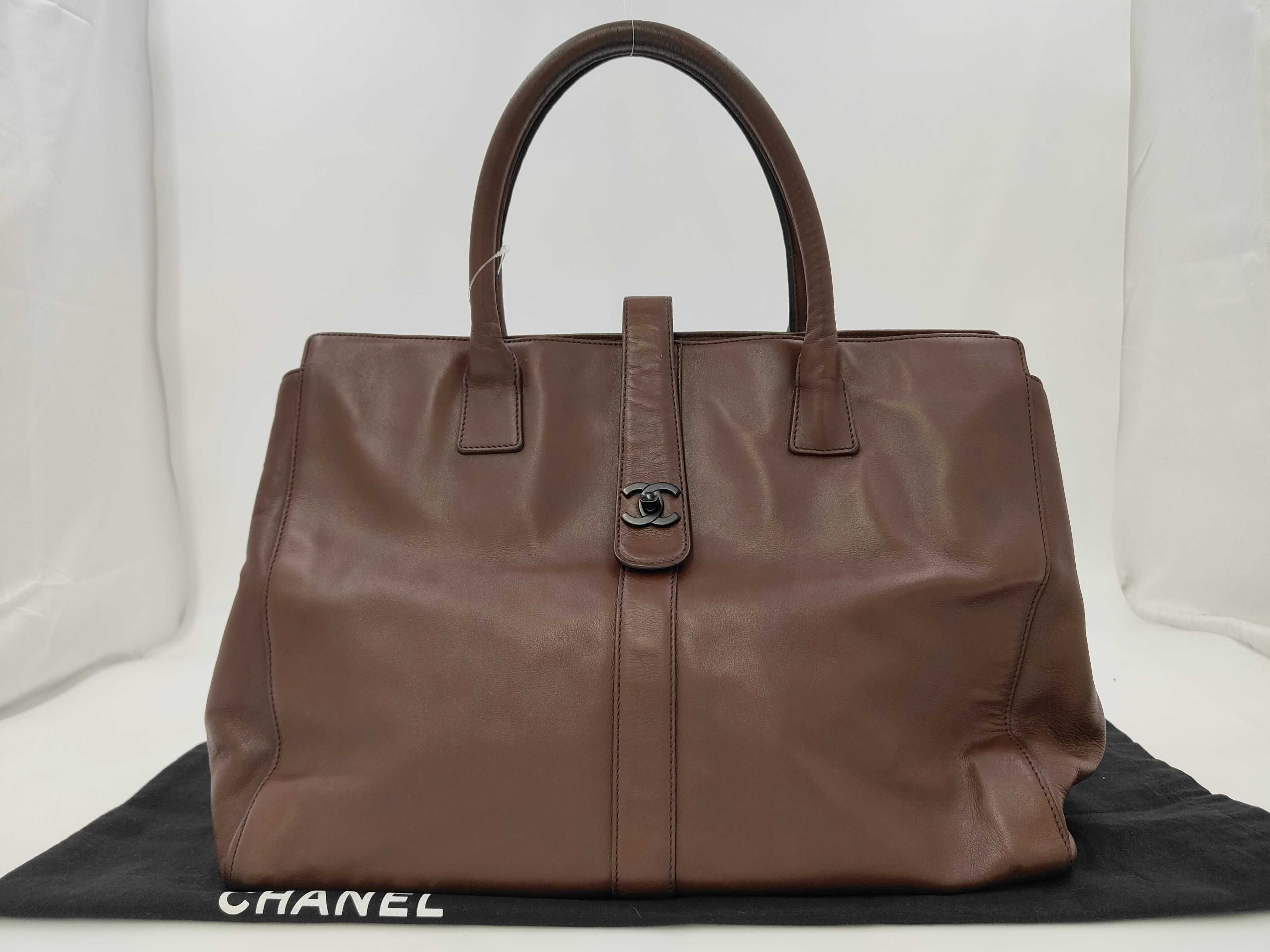 Coco Mark Turnlock Tote Bag Brown 5867125 Tote Bag
