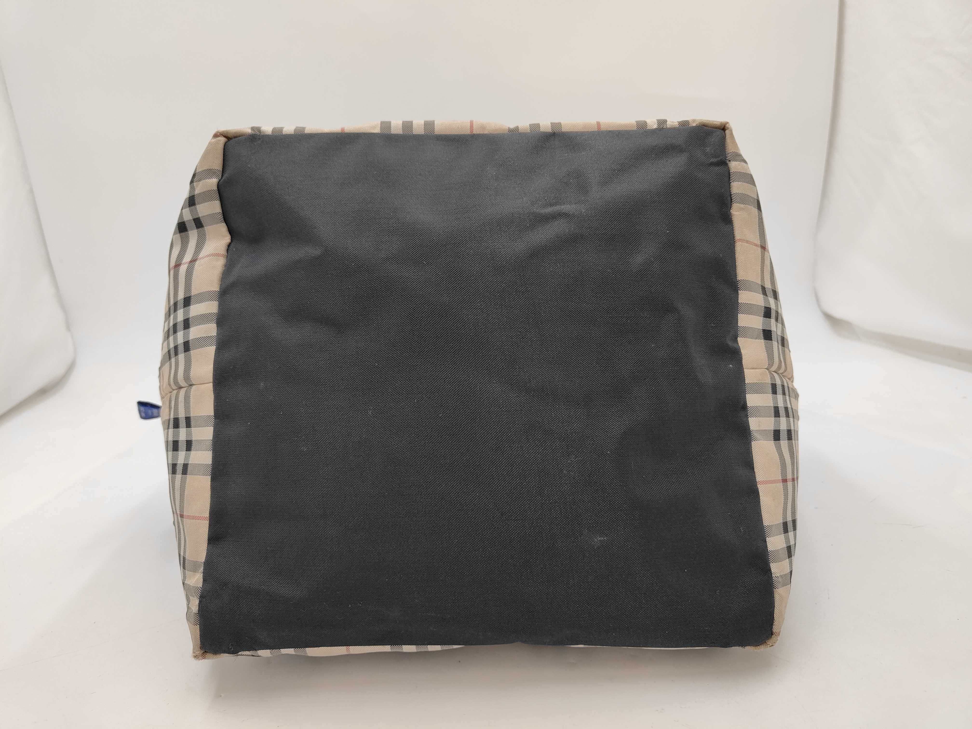 Blue Label Tote Bag, Nylon, Beige Check Tote Bag — view 5