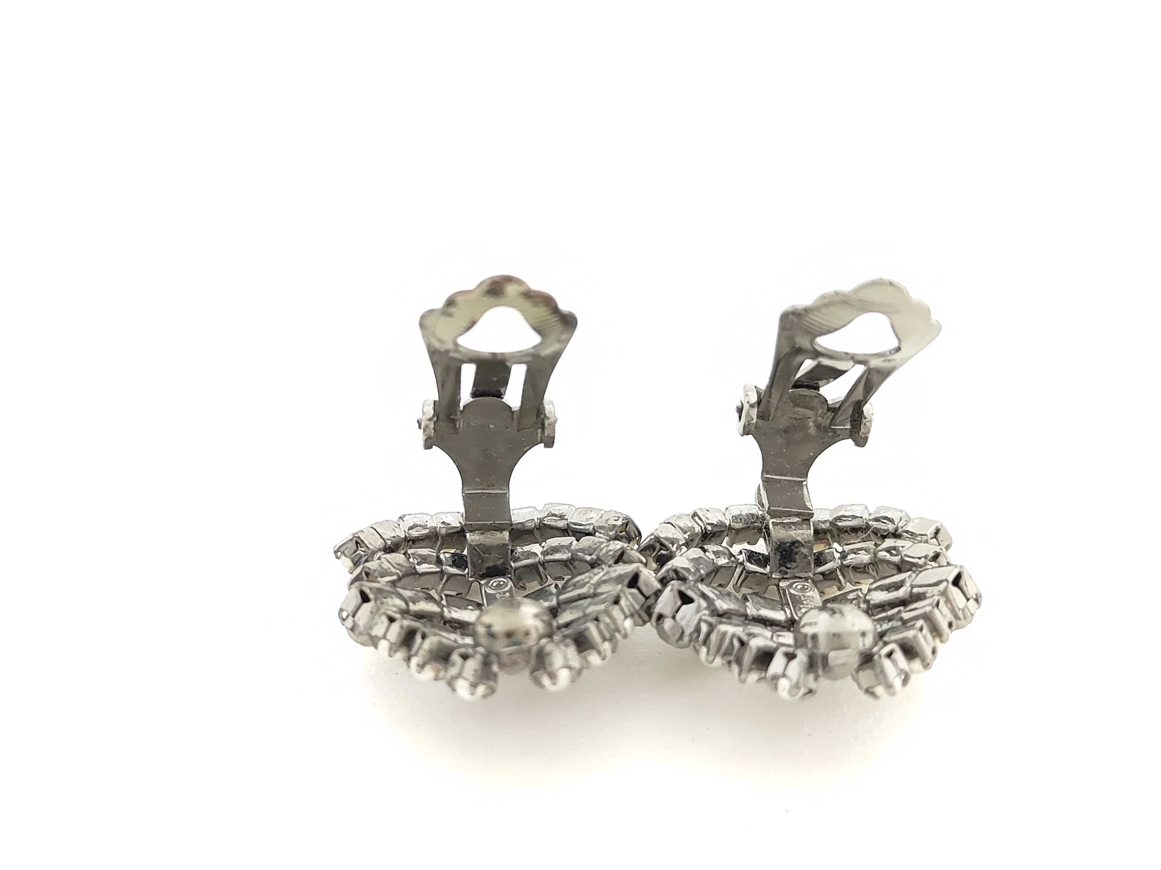 pearl rhinestone silver 9.8g earrings — view 5