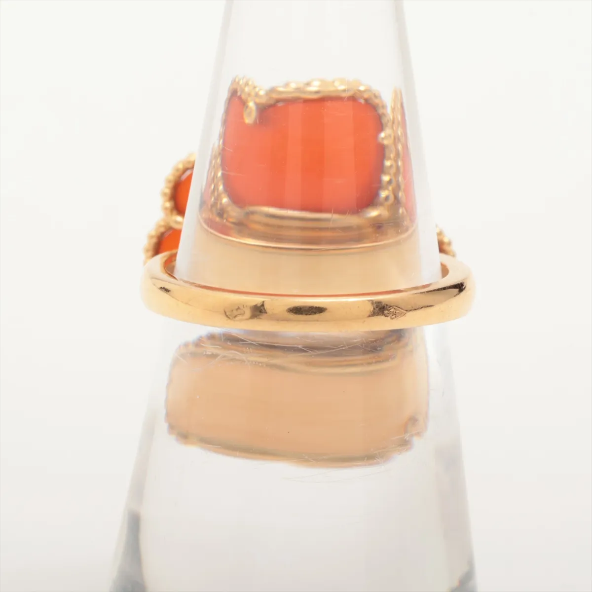 Sweet Alhambra Fyage Carnelian Diamond Ring 750(PG) 5.2g 49 JB262735 — view 2