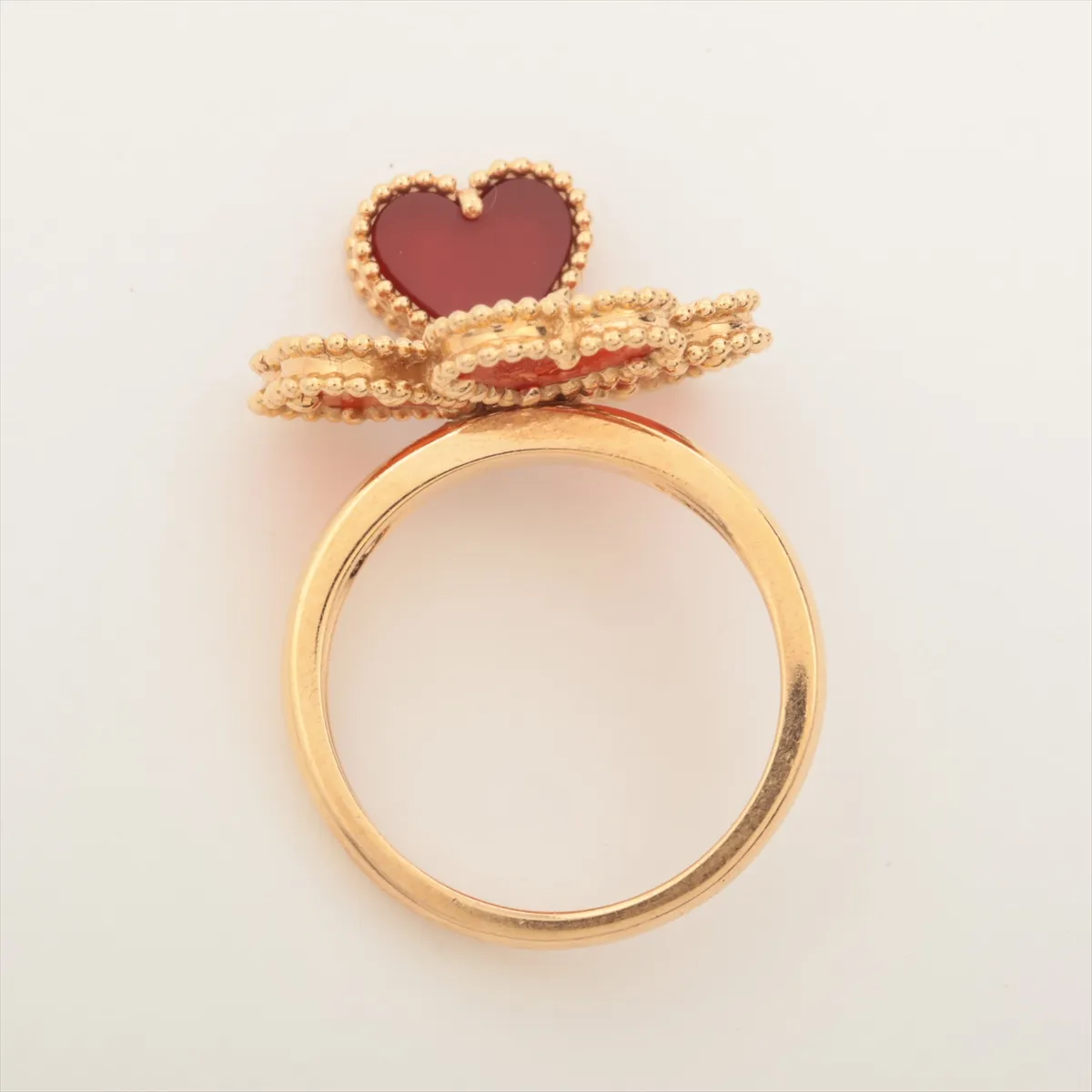 Sweet Alhambra Fyage Carnelian Diamond Ring 750(PG) 5.2g 49 JB262735 — view 4