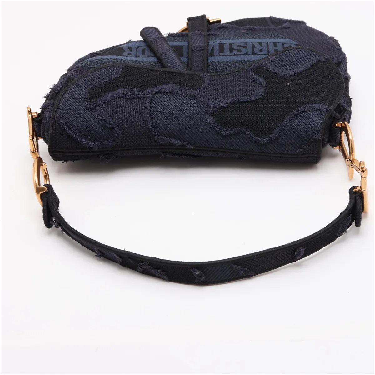 Saddle Bag Canvas x Leather Shoulder Bag Navy — view 5