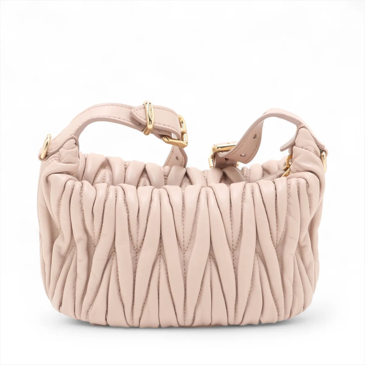 Matelasse Leather Shoulder Bag Pink 5NE026 — view 2