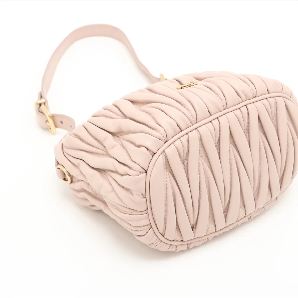 Matelasse Leather Shoulder Bag Pink 5NE026 — view 4