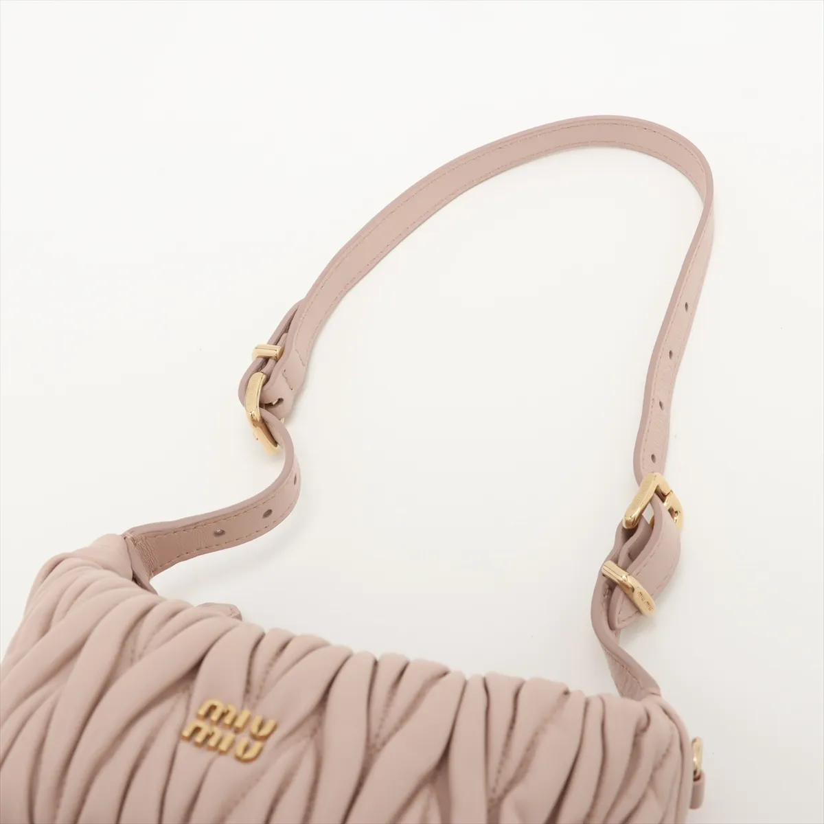 Matelasse Leather Shoulder Bag Pink 5NE026 — view 5
