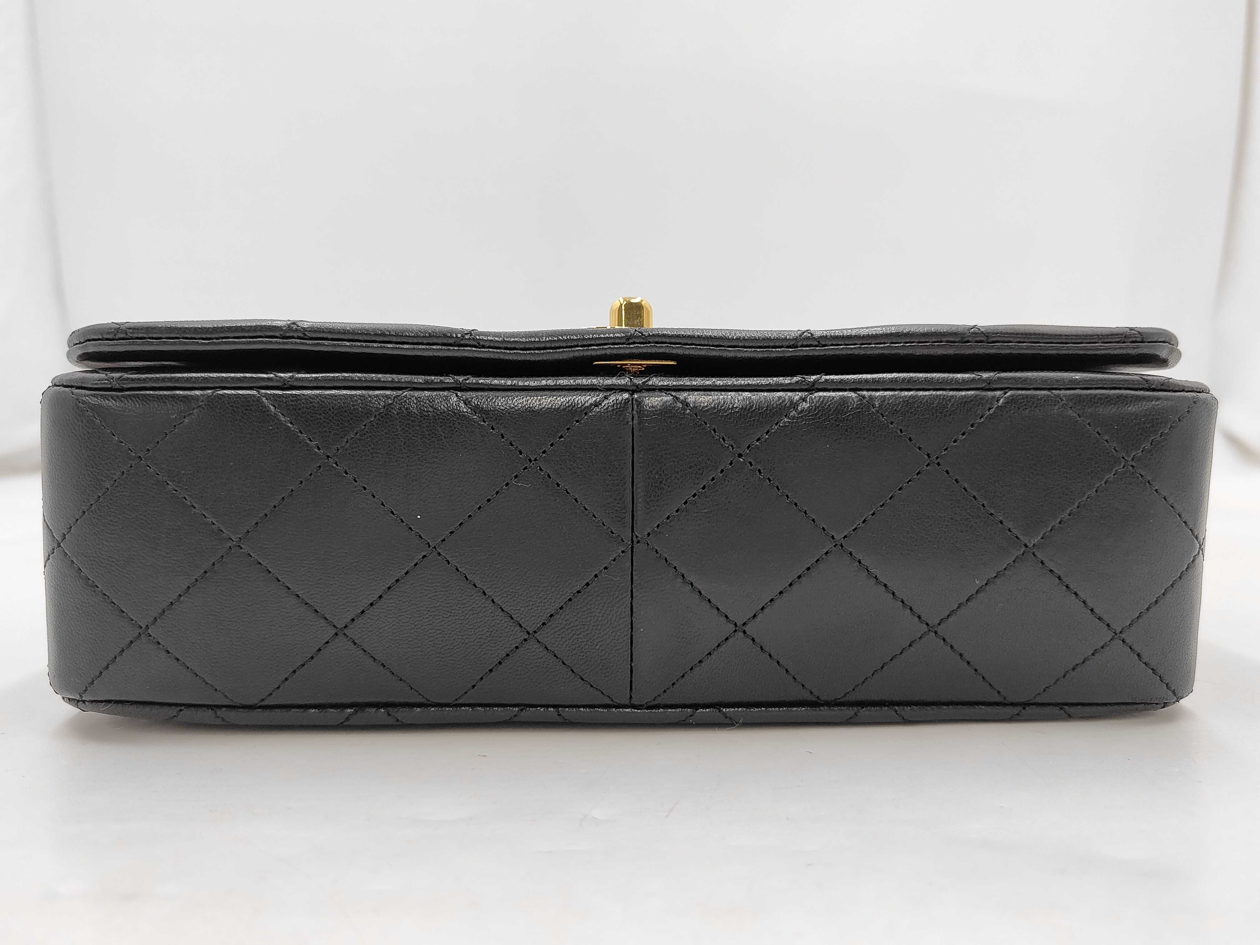 Matelassé Full Flap Shoulder Bag, Black, with Box — view 3