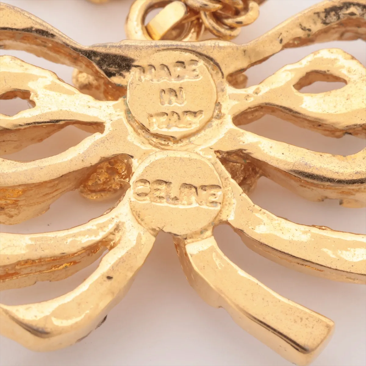 Macadam Necklace, GP x Rhinestones, Gold. Shows signs of wear, — view 4