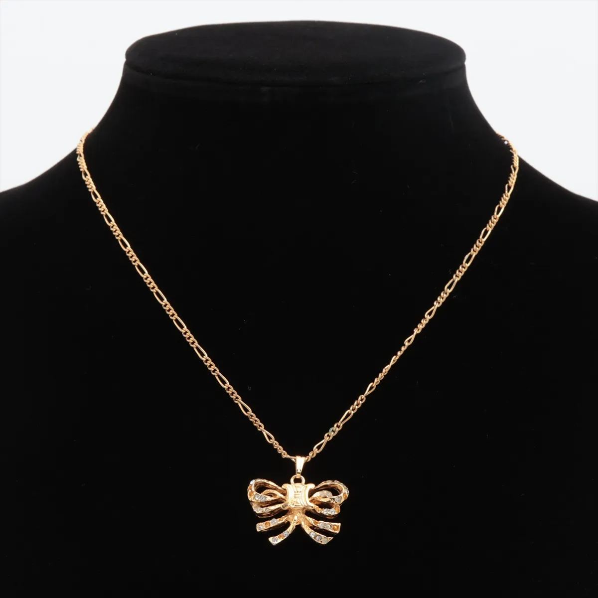 Macadam Necklace, GP x Rhinestones, Gold. Shows signs of wear, — view 5