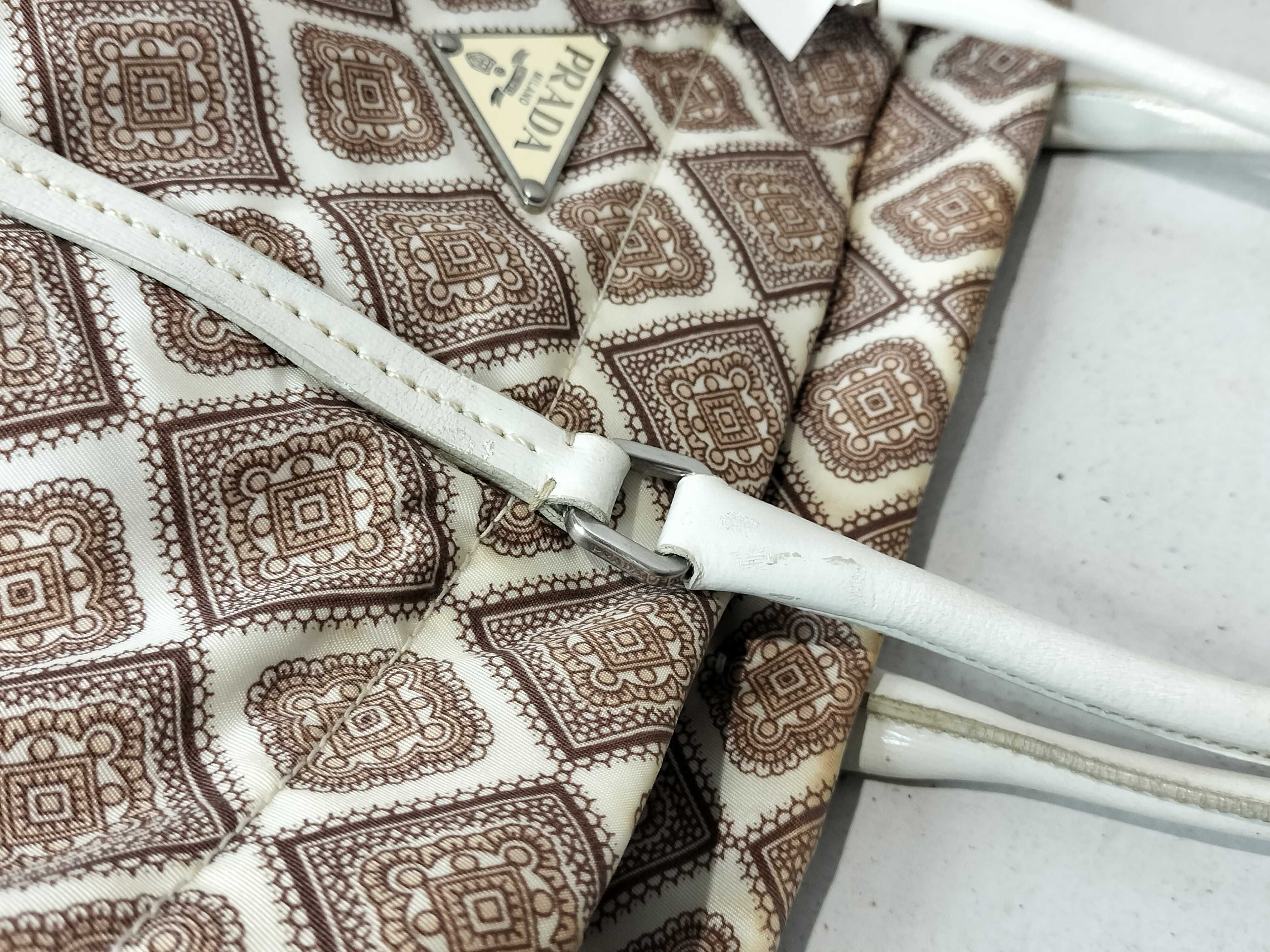 Nylon Triangle Logo Tote Bag Handbag — view 6