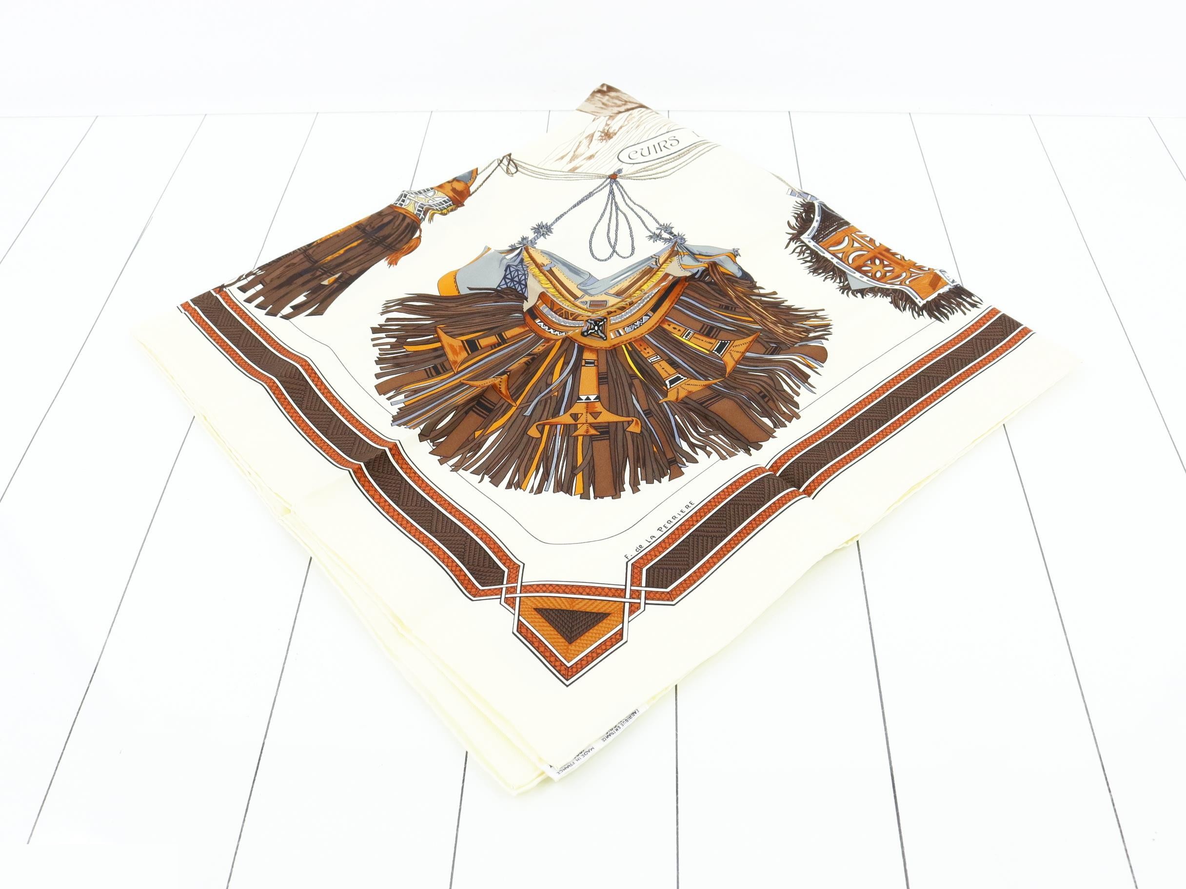 Hermès Carre 90 Desert Necklace (Cuirs du Desert) — view 2