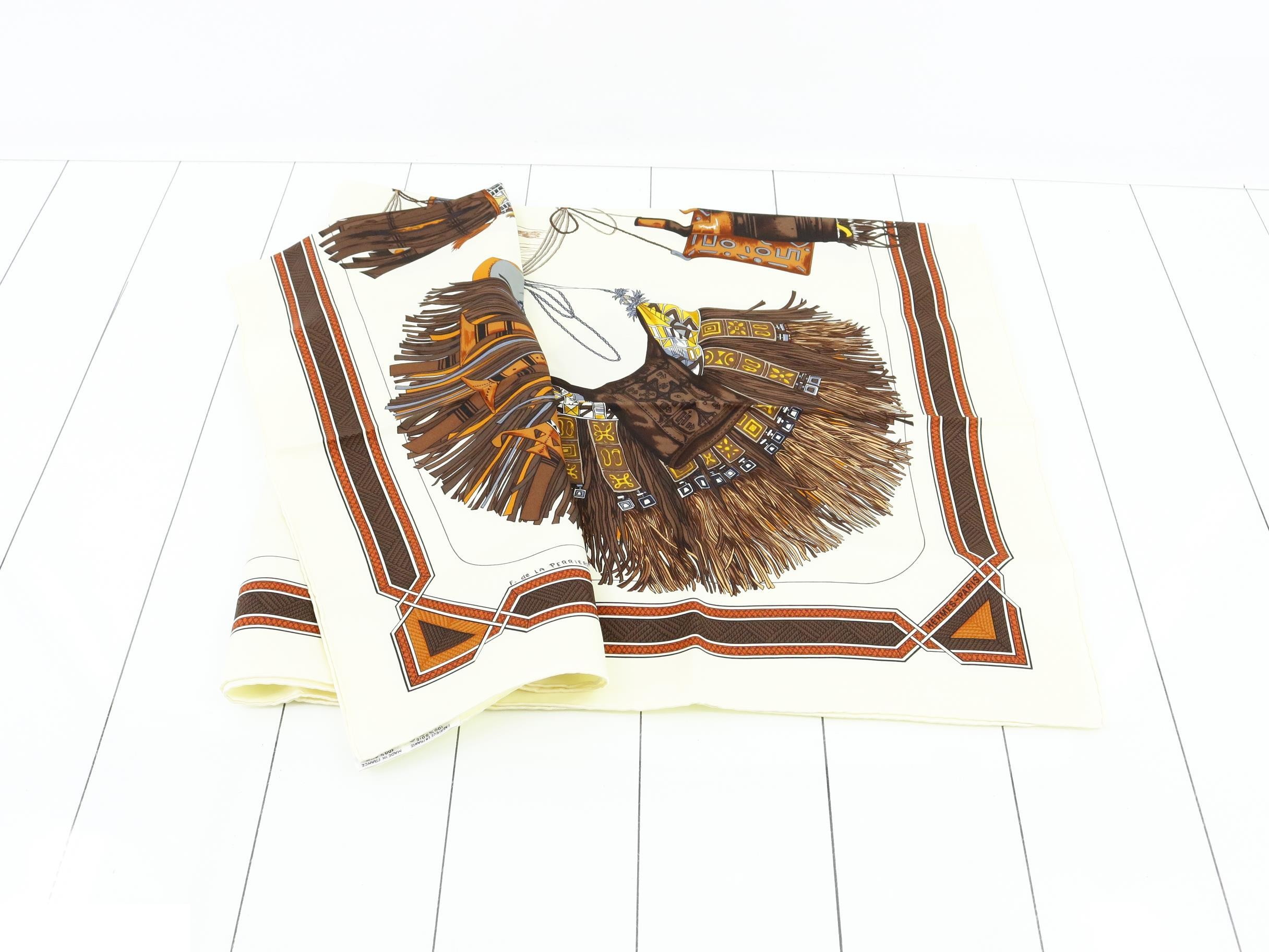 Hermès Carre 90 Desert Necklace (Cuirs du Desert) — view 3
