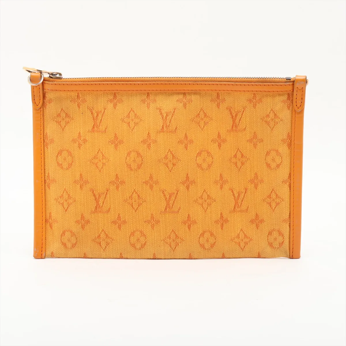 White Monogram Flat Messenger Bag M44640 CA1149 Gray x Orange (RFID detected) — view 3