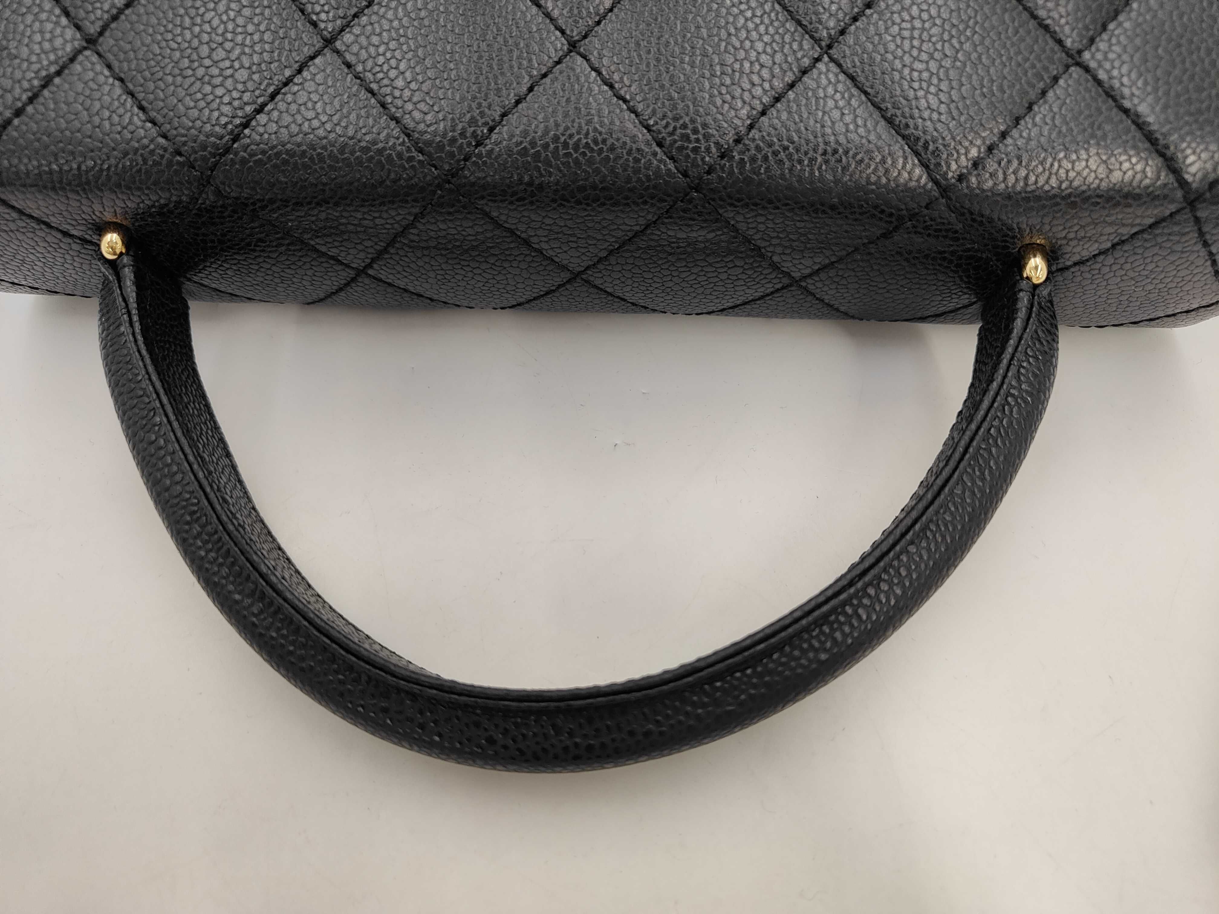 Matelasse Cocomark caviar skin hand bag handbag — view 5