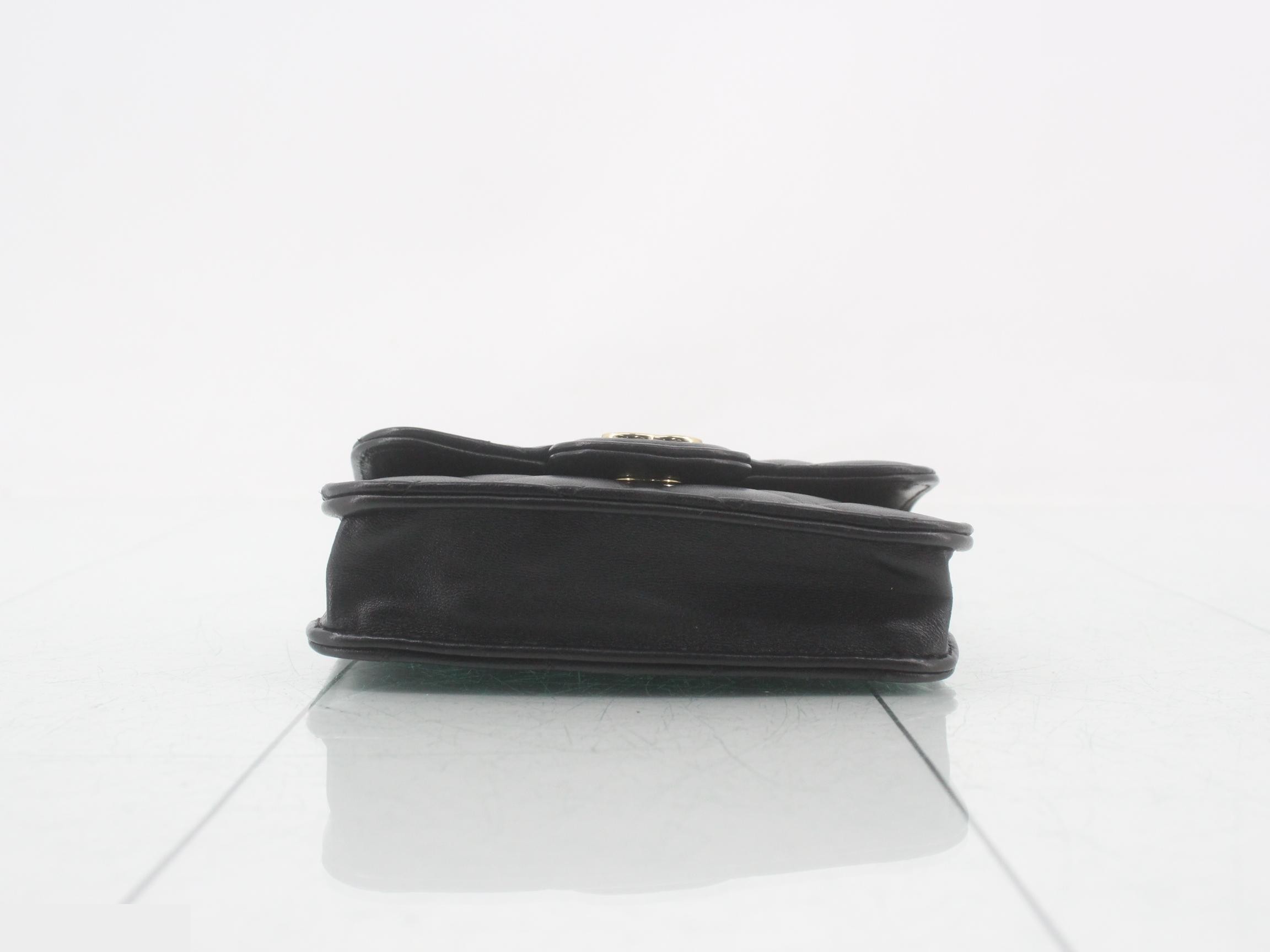 Matelassé Lambskin 2-Way Hand/Chain Case, Black — view 3