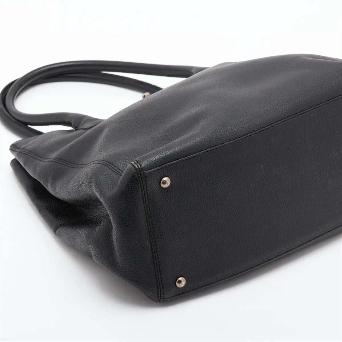 Executive Leather Tote Bag, Black with Gunmetal Hardware, 6202285 (Serial Number 6-series), Pouch not included. — view 4