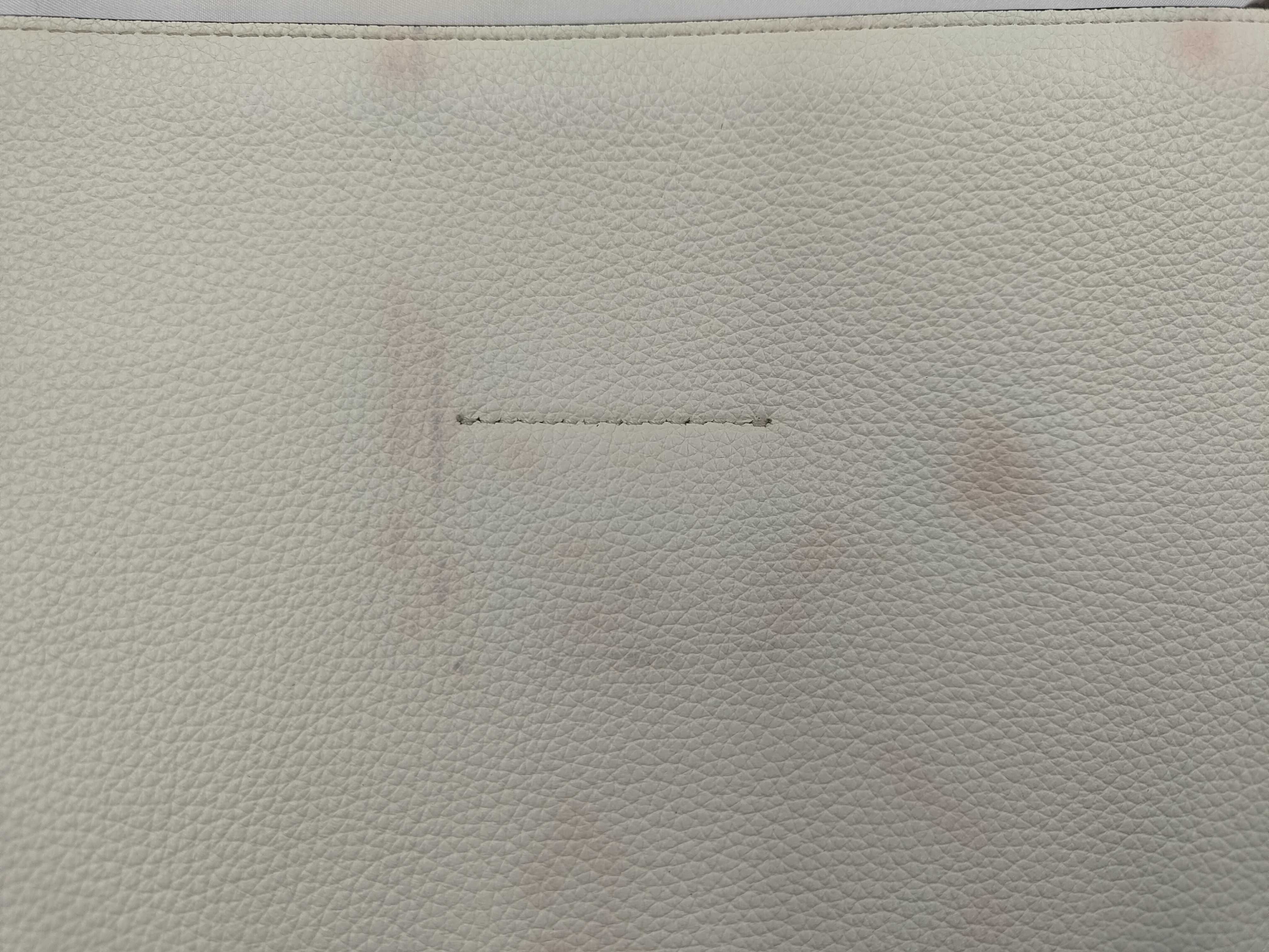 White Leather Clutch Bag Shoulder Bag — view 11