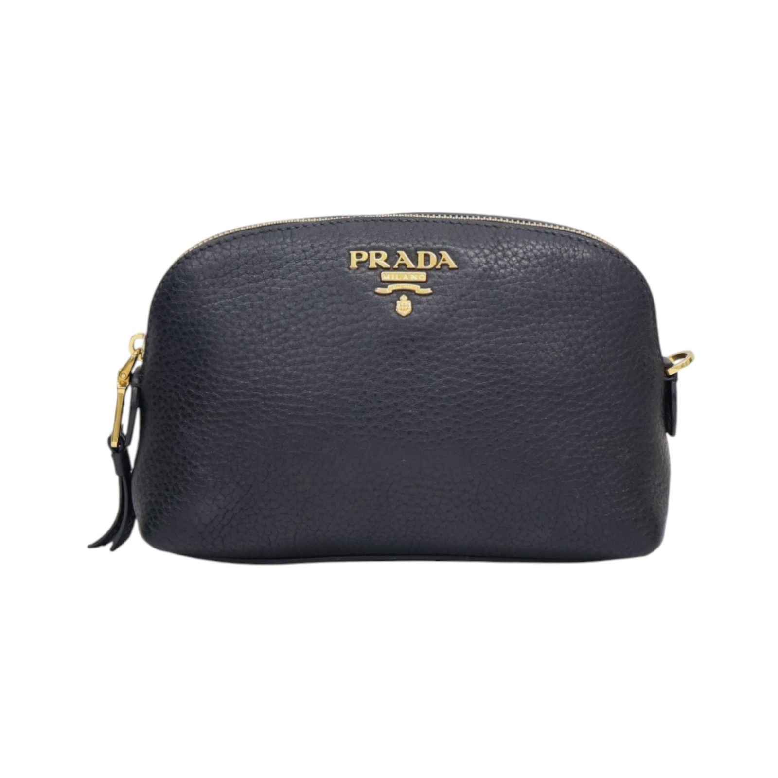 Black Calfskin Cosmetic Pouch