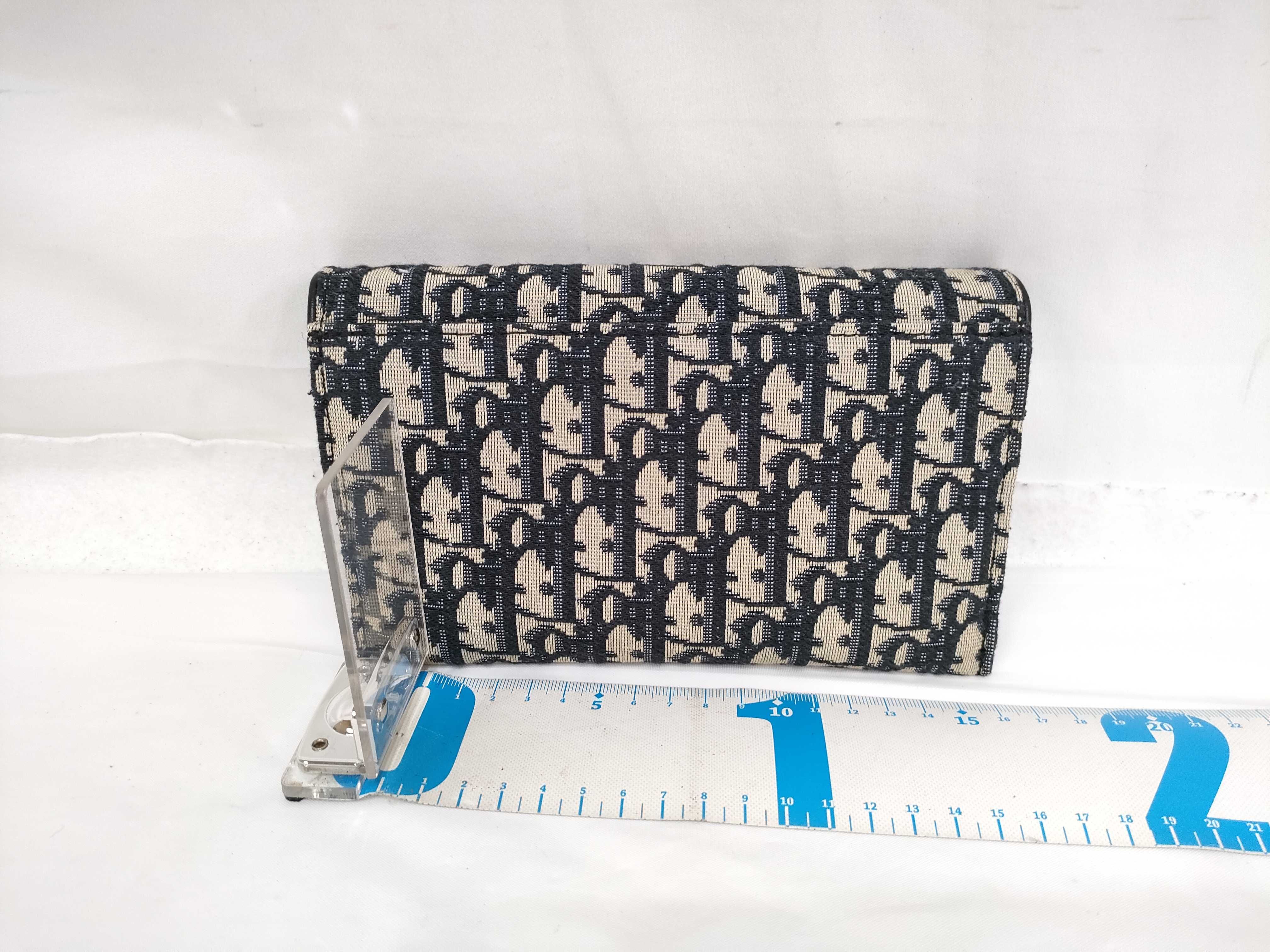 Trotter Christian Dior Oblique Saddle Chain Pouch Bag Wallet Small Pouch — view 2
