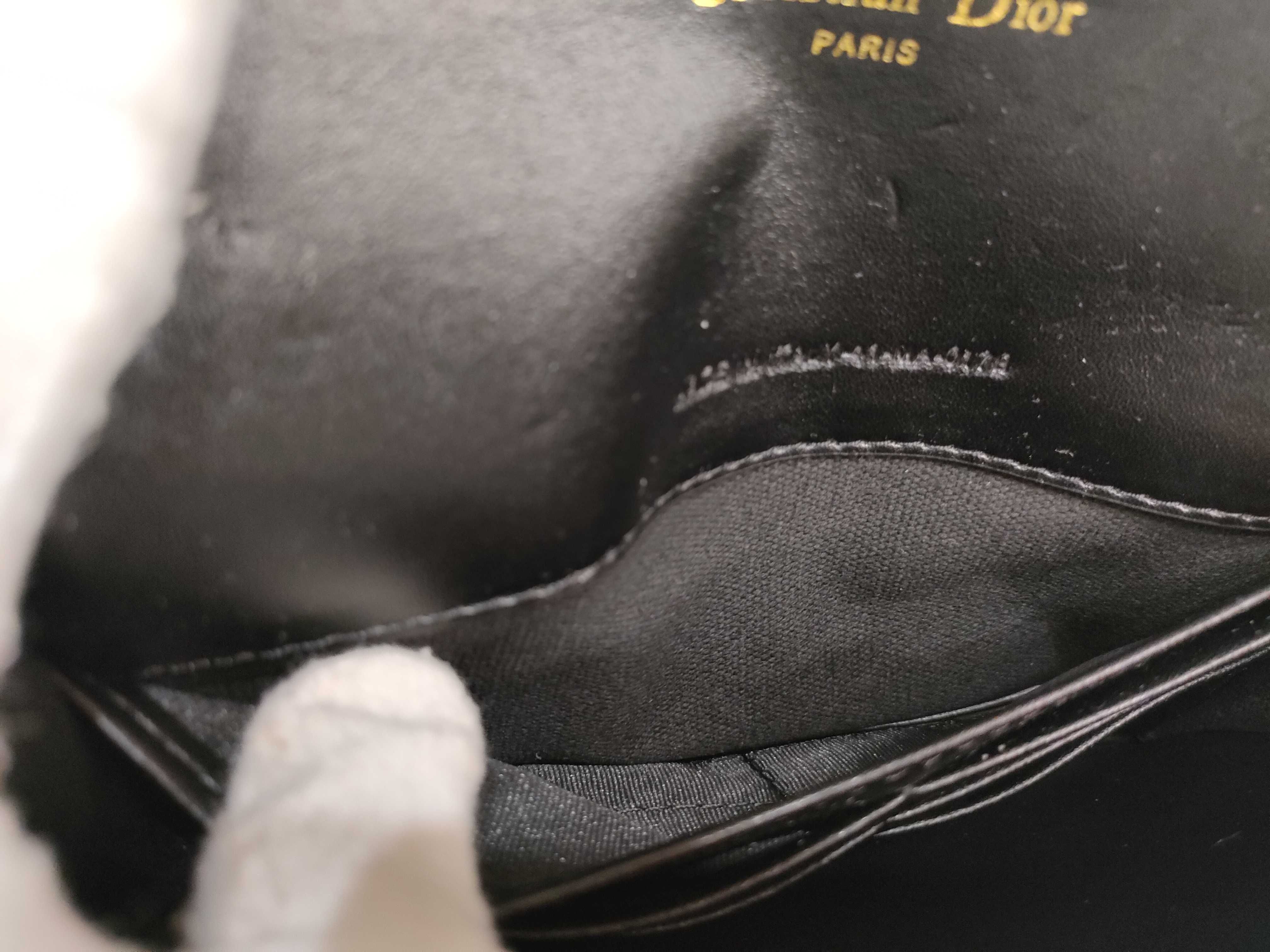 Trotter Christian Dior Oblique Saddle Chain Pouch Bag Wallet Small Pouch — view 12