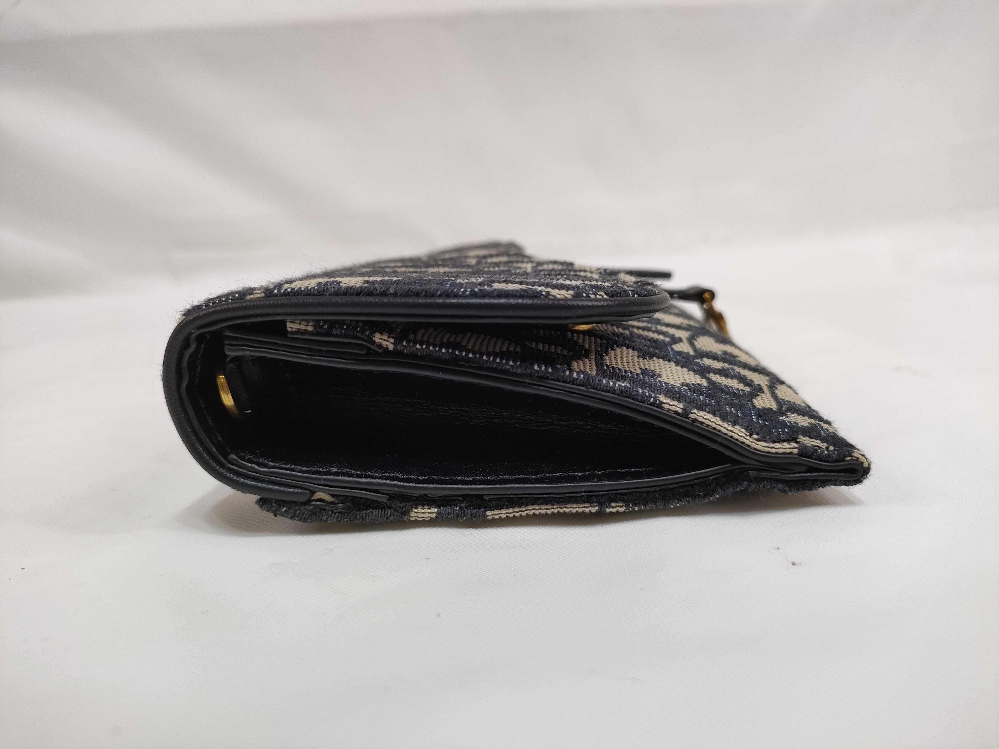 Trotter Christian Dior Oblique Saddle Chain Pouch Bag Wallet Small Pouch — view 6
