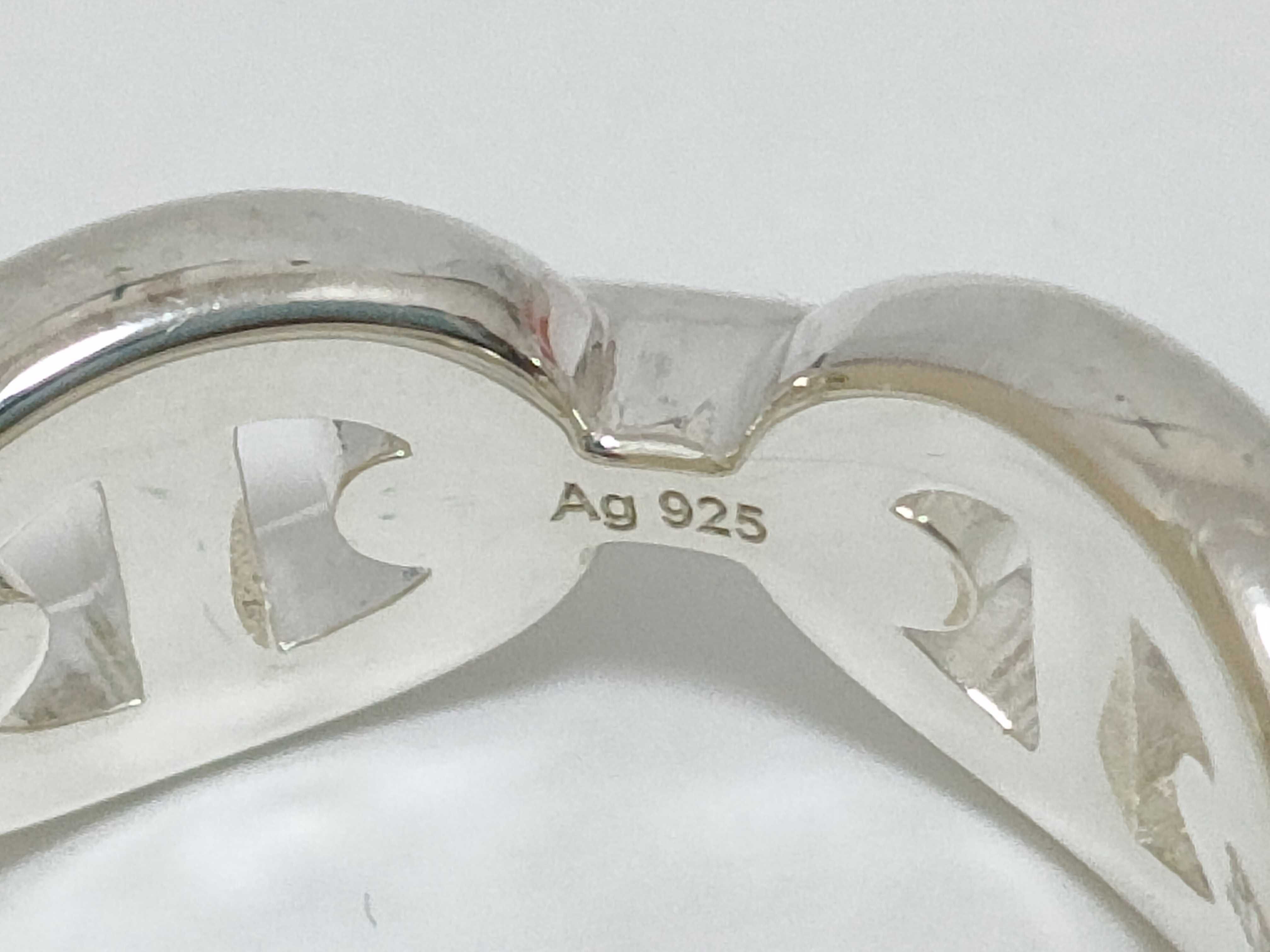 Chaine d'Ancre Enchainée Ring #48 (equivalent to size 8) Silver Ag925 5.0g Hermes Unused Ring — view 4