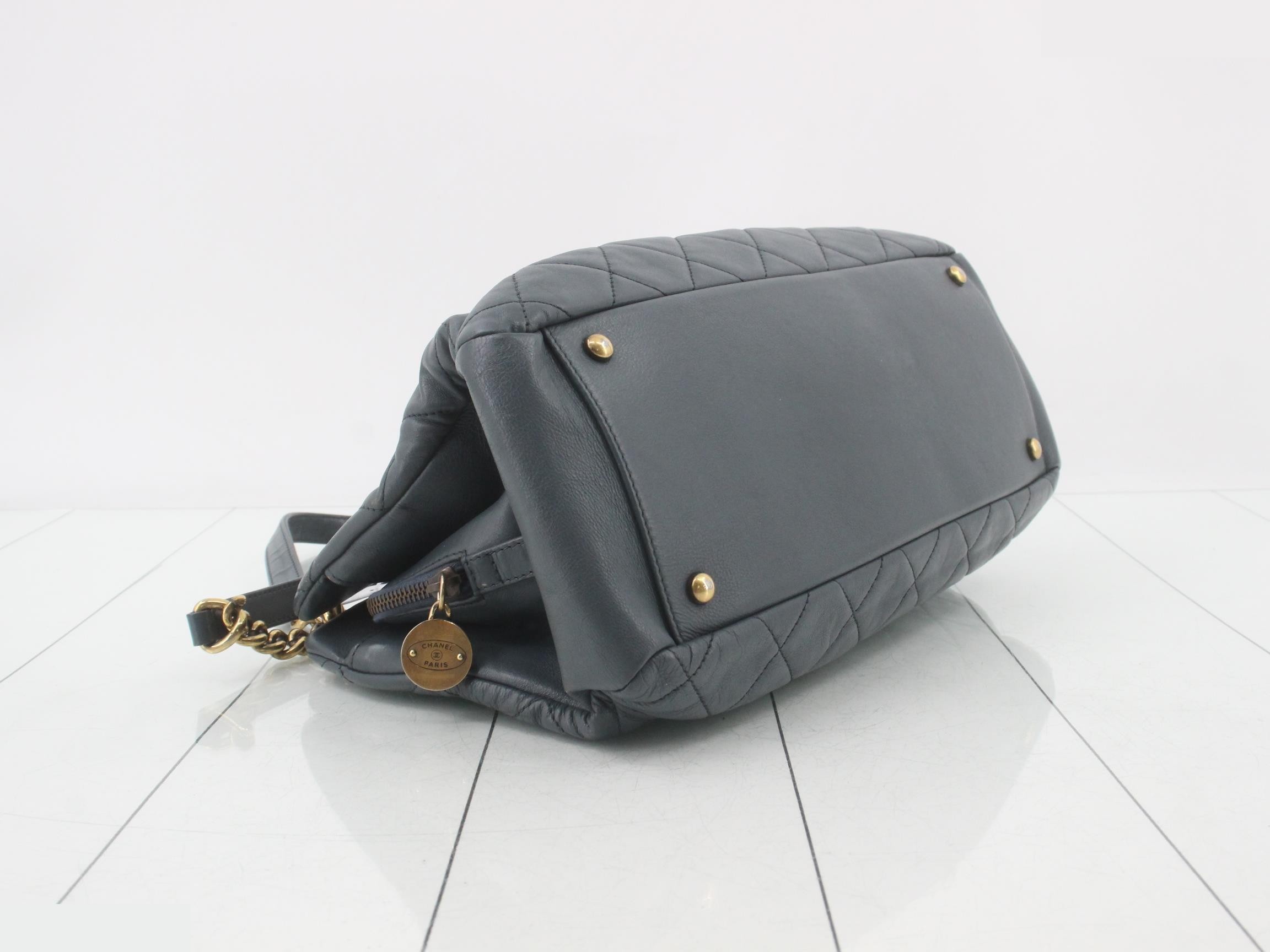 Leather Coco Mark Chain Semi-Shoulder Bag — view 5