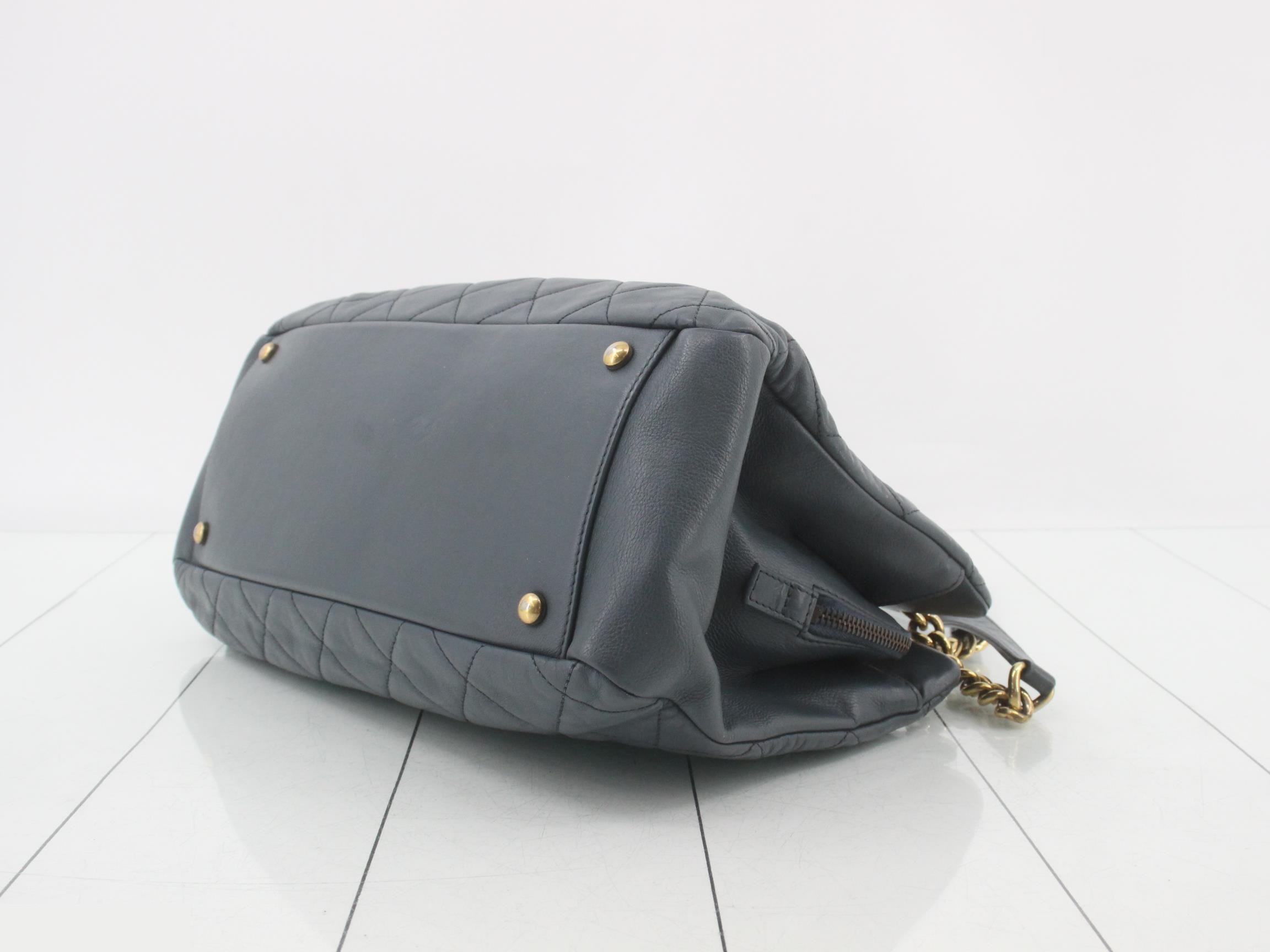 Leather Coco Mark Chain Semi-Shoulder Bag — view 6
