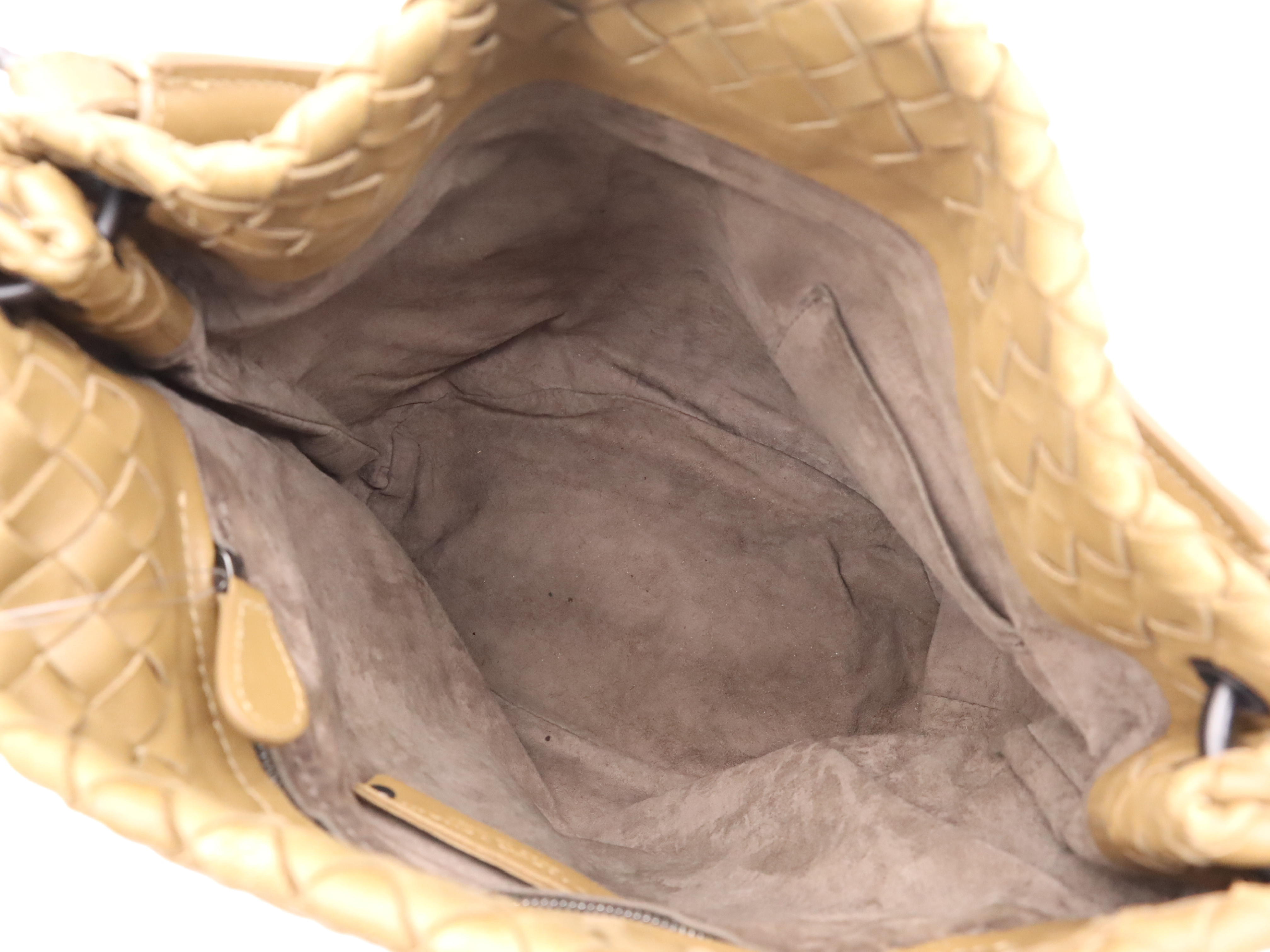 Leather Intrecciato One-Shoulder Bag, Brown Shoulder Bag — view 13