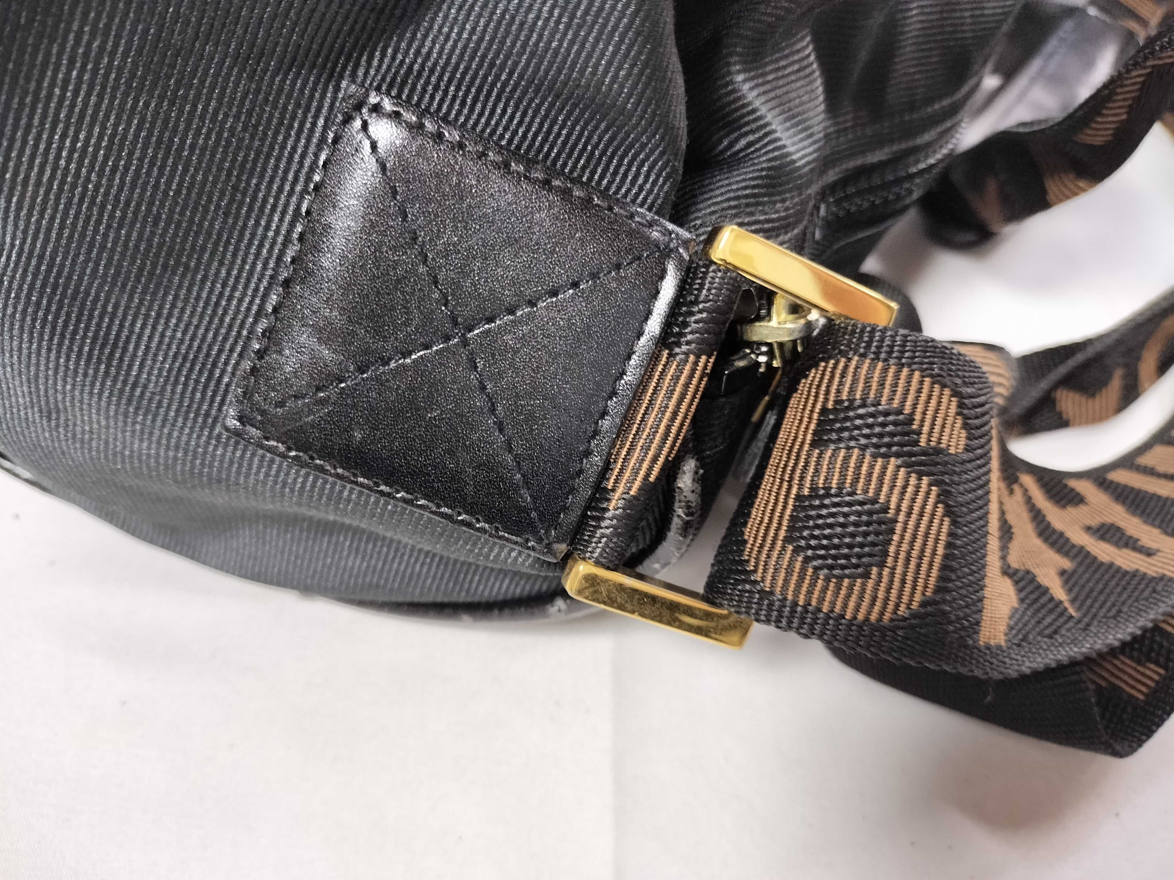 drum type bag nylon black 2way tote bag — view 5