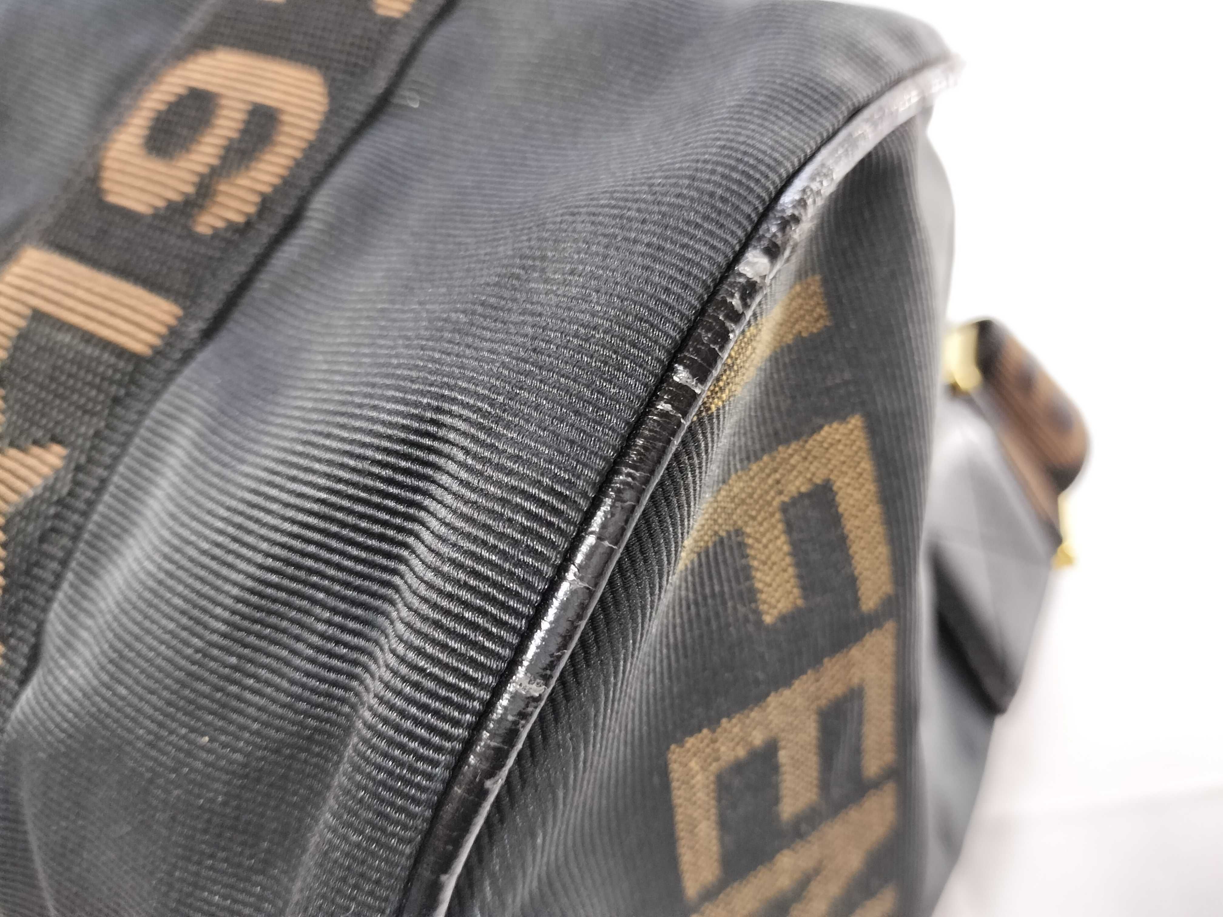 drum type bag nylon black 2way tote bag — view 7