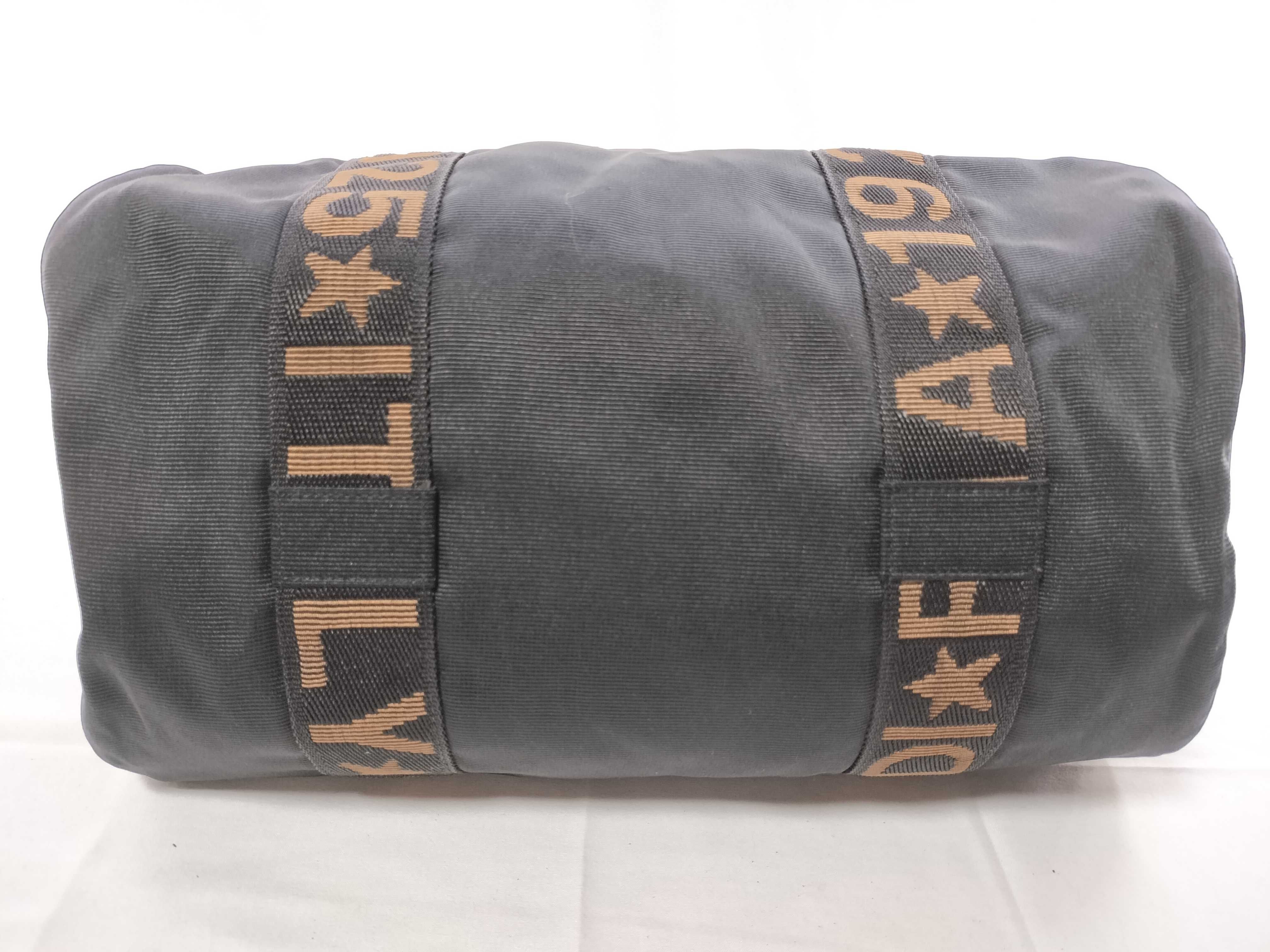 drum type bag nylon black 2way tote bag — view 8