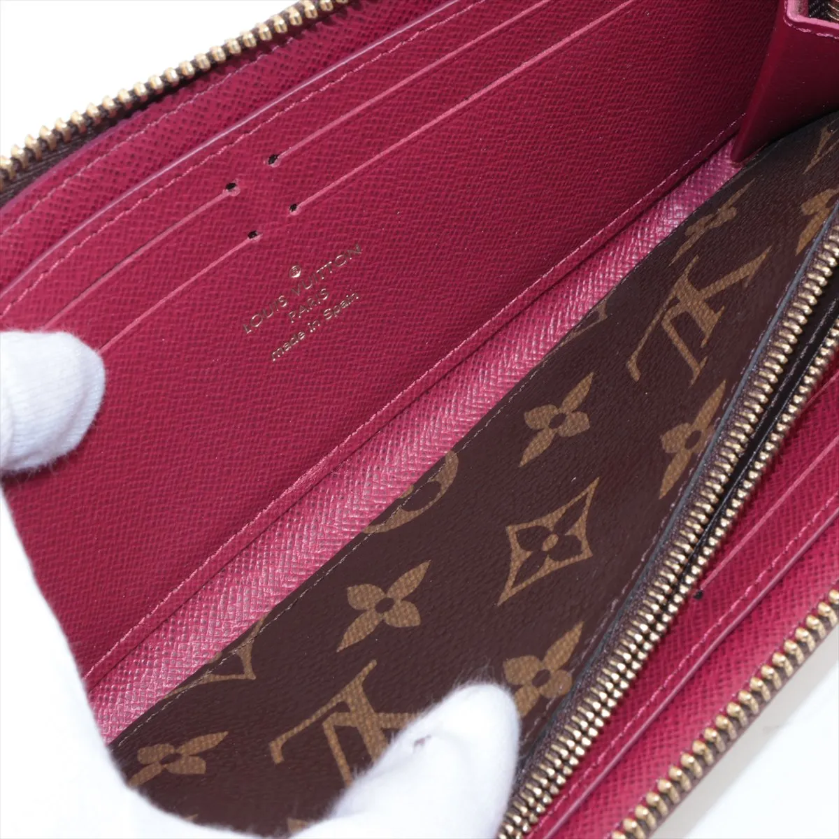 Monogram Portefeuille Clemence M60742 CA0119 Fuchsia Round Zip Wallet — view 5