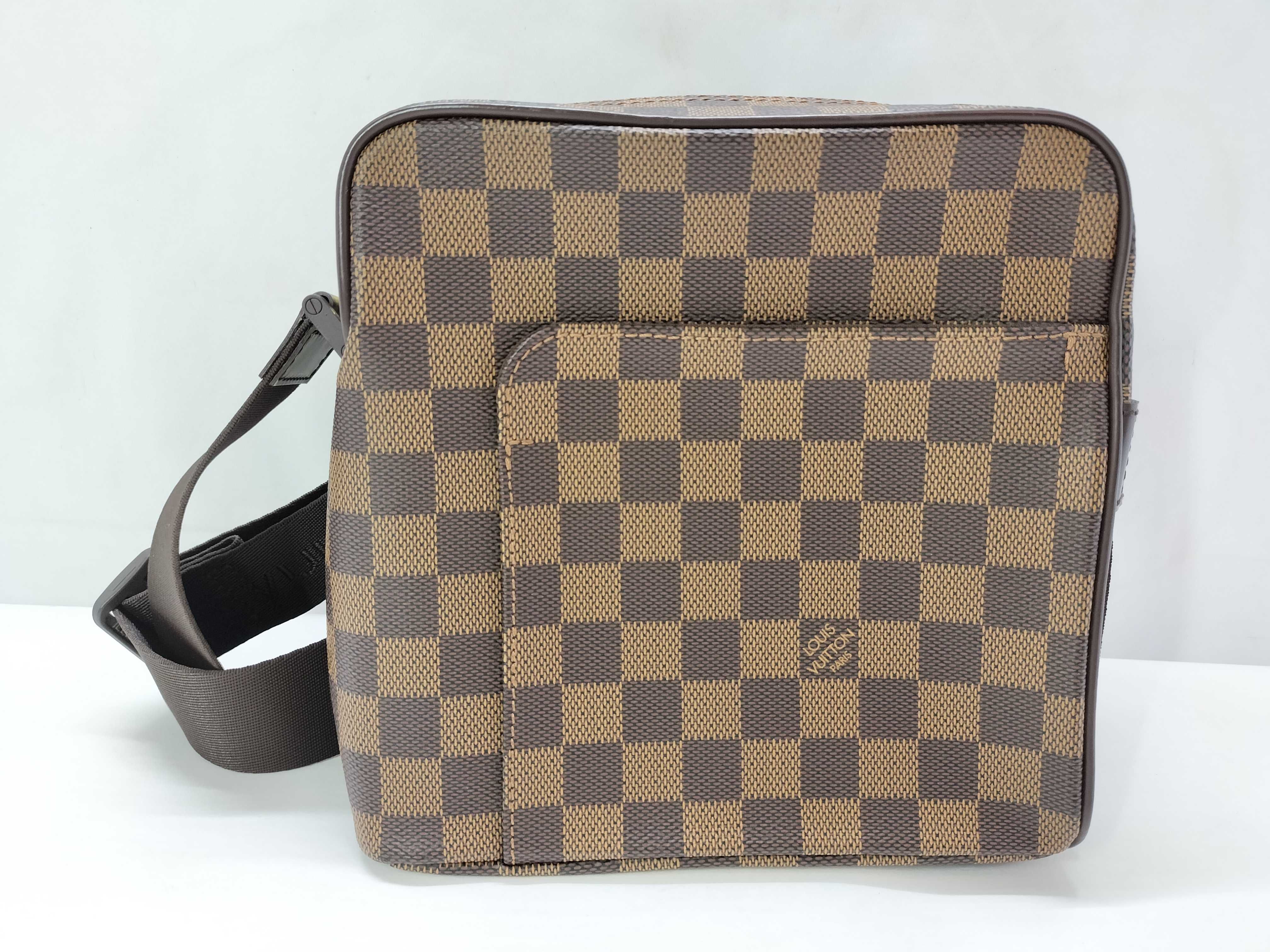 Damier Olaf PM N41442 MI1026 Brown Shoulder Bag