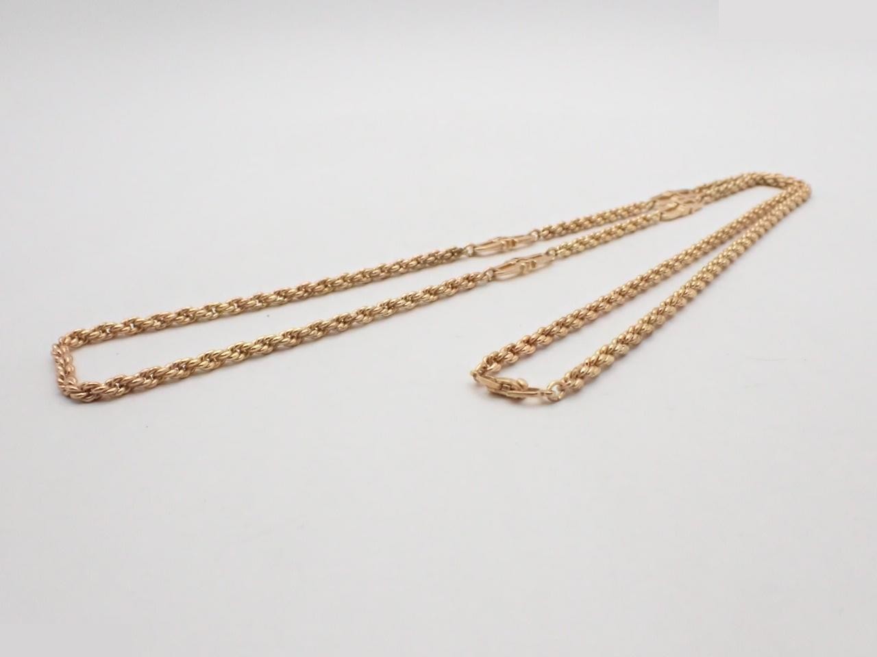 CD logo GP long necklace, pouch, chain approximately 88cm — view 3