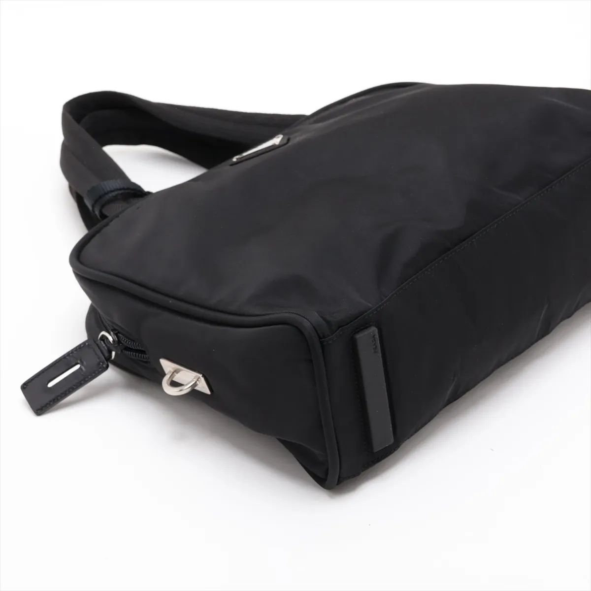 Tessuto Nylon Handbag, Black — view 4