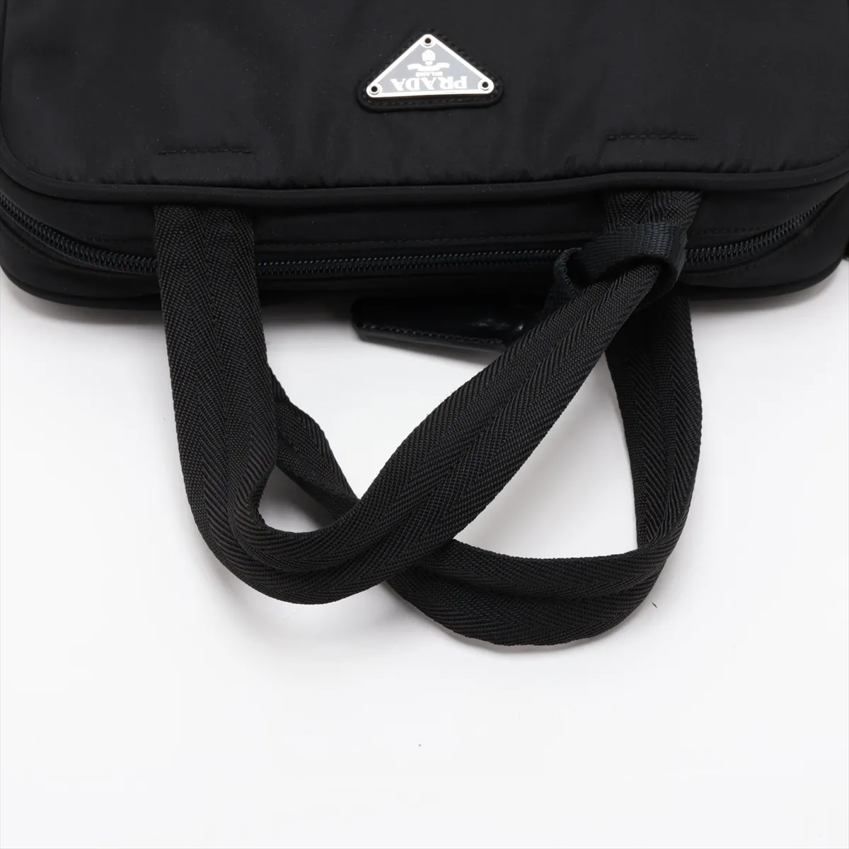 Tessuto Nylon Handbag, Black — view 5