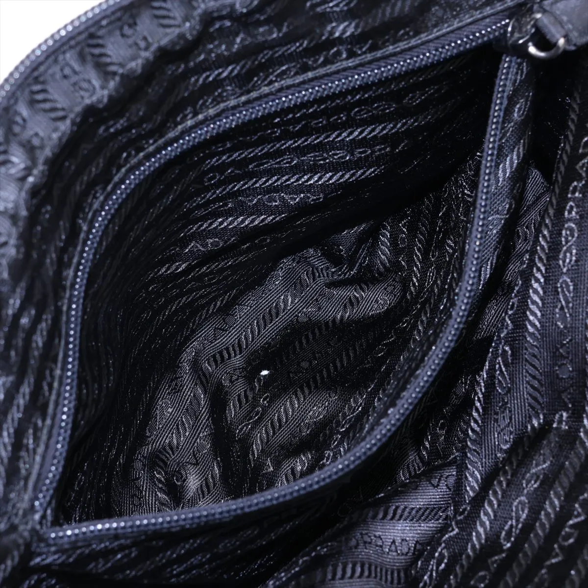 Tessuto Nylon Handbag, Black — view 8