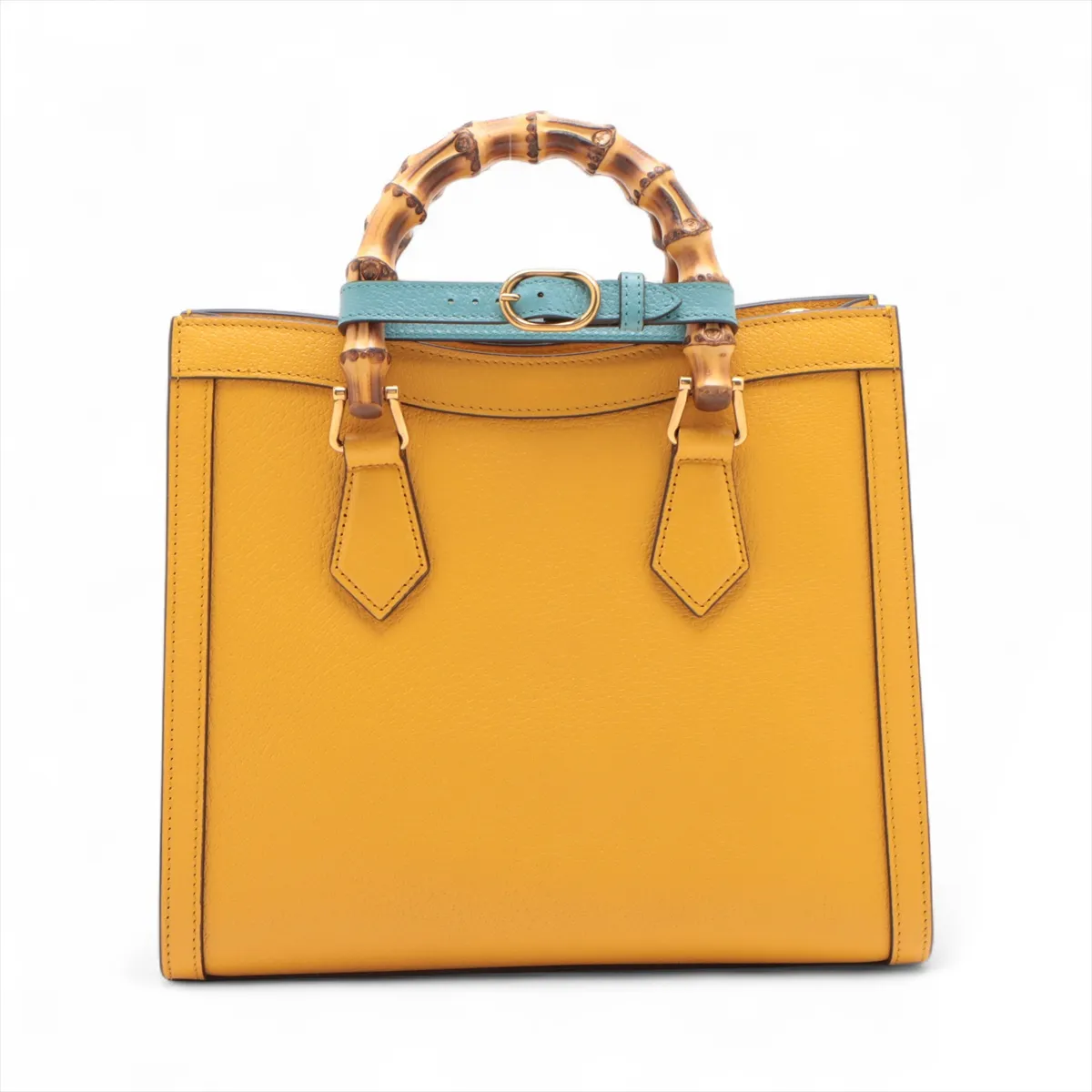 Bamboo Diana Leather 2WAY Handbag Yellow 702721 — view 2