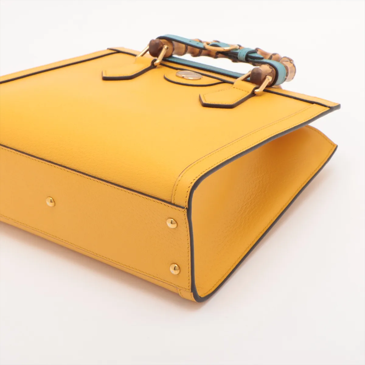 Bamboo Diana Leather 2WAY Handbag Yellow 702721 — view 3