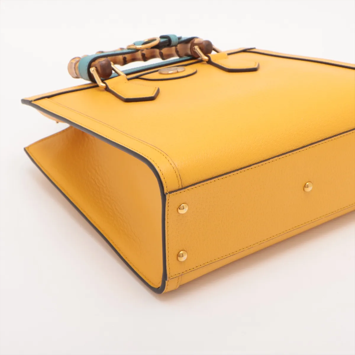 Bamboo Diana Leather 2WAY Handbag Yellow 702721 — view 4
