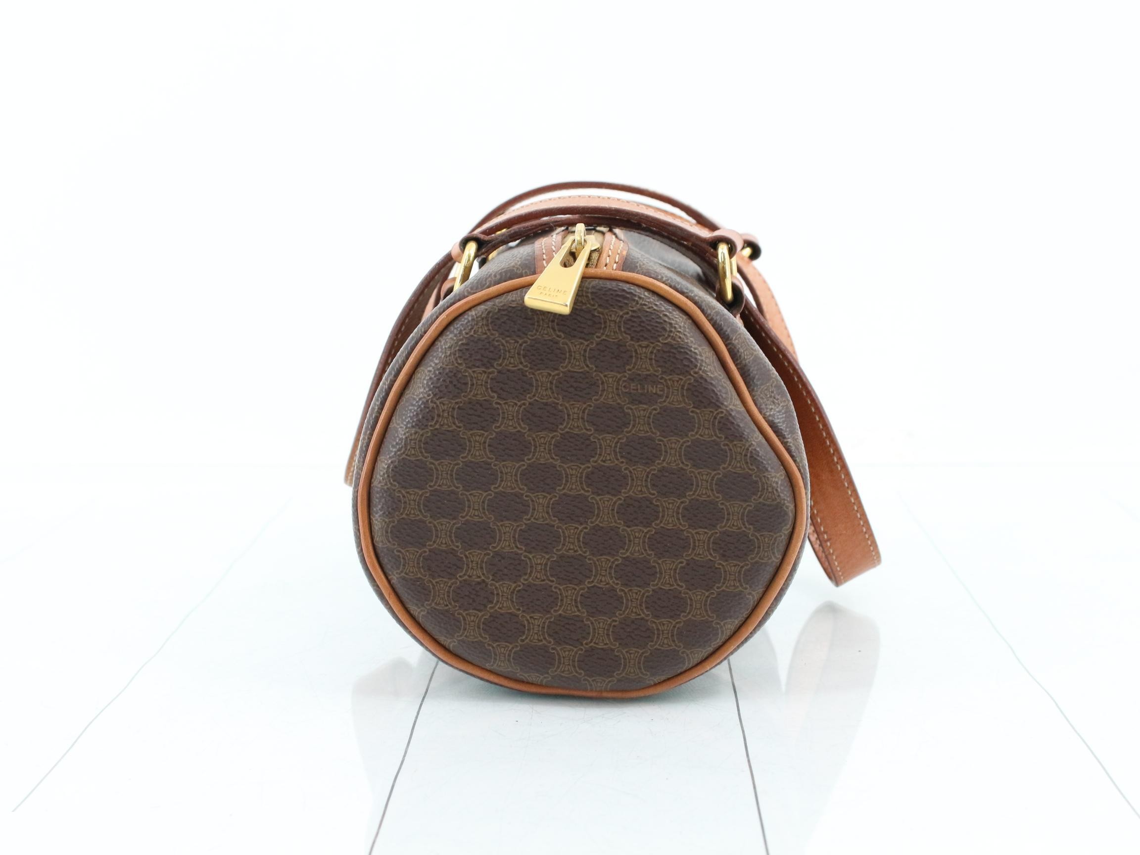 Macadam Logo Drum Bag, Brown, 25 x 14 cm — view 4